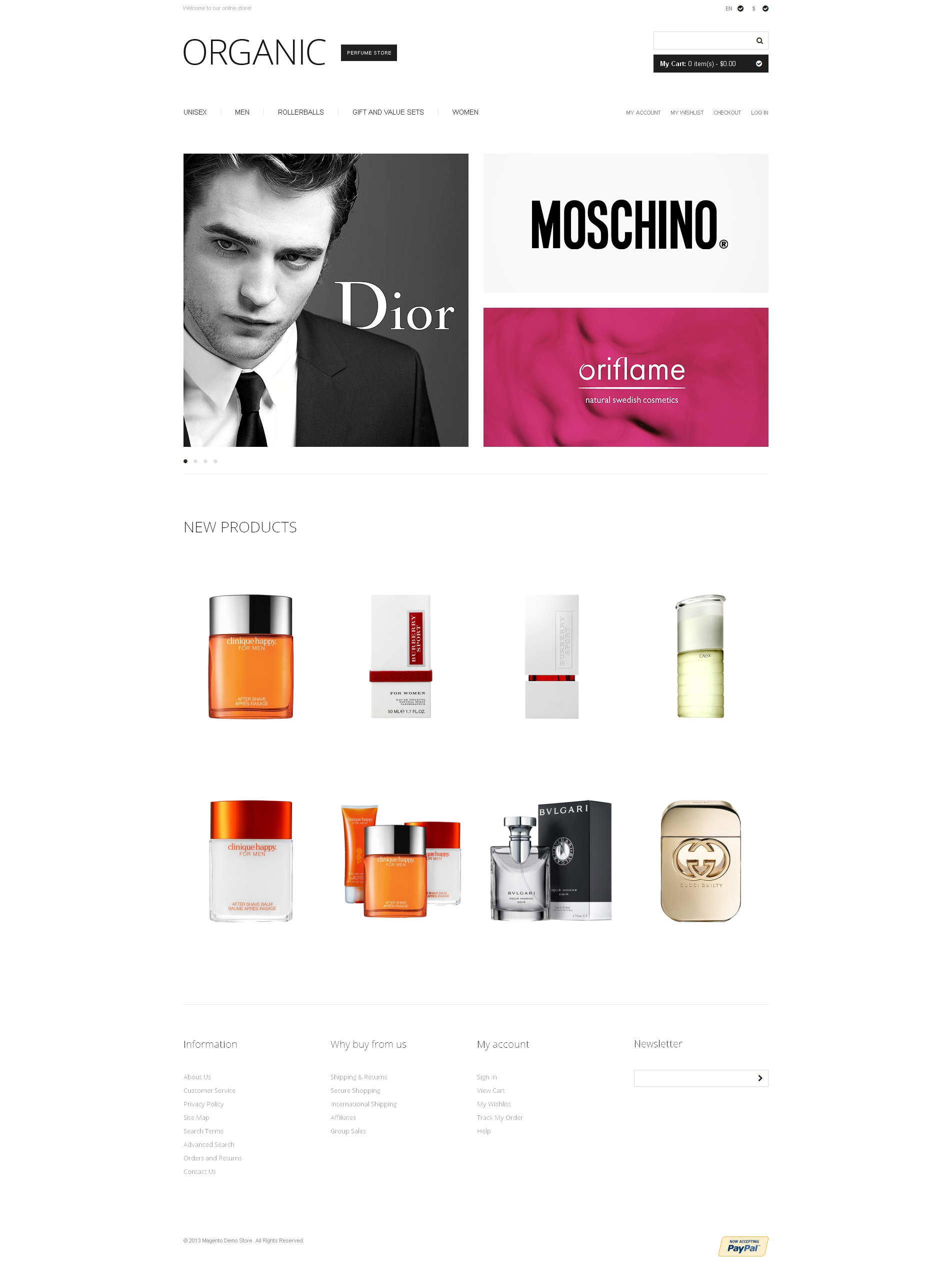 Exclusive Perfumes Magento Theme