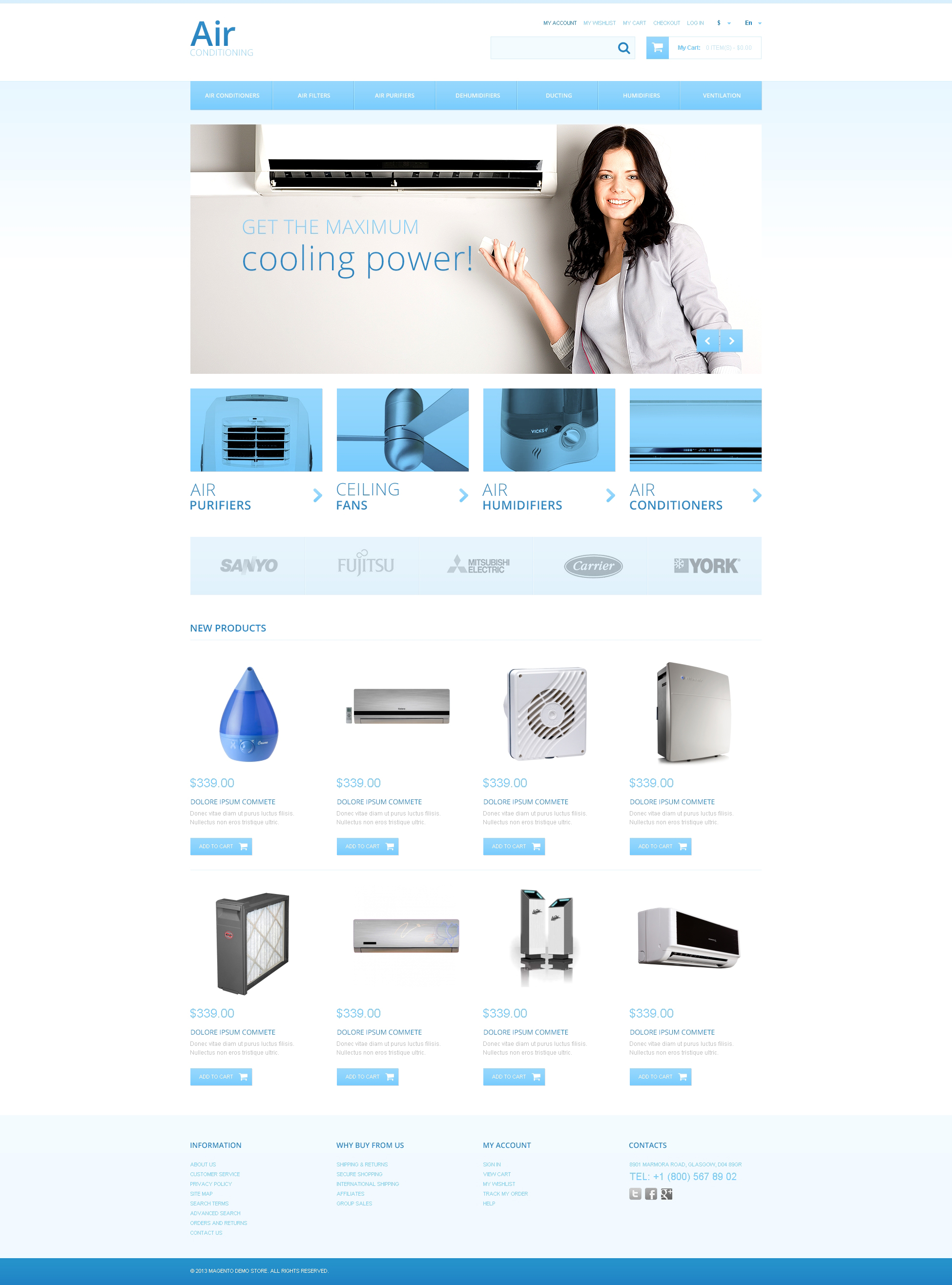 Air Conditioners Magento Theme