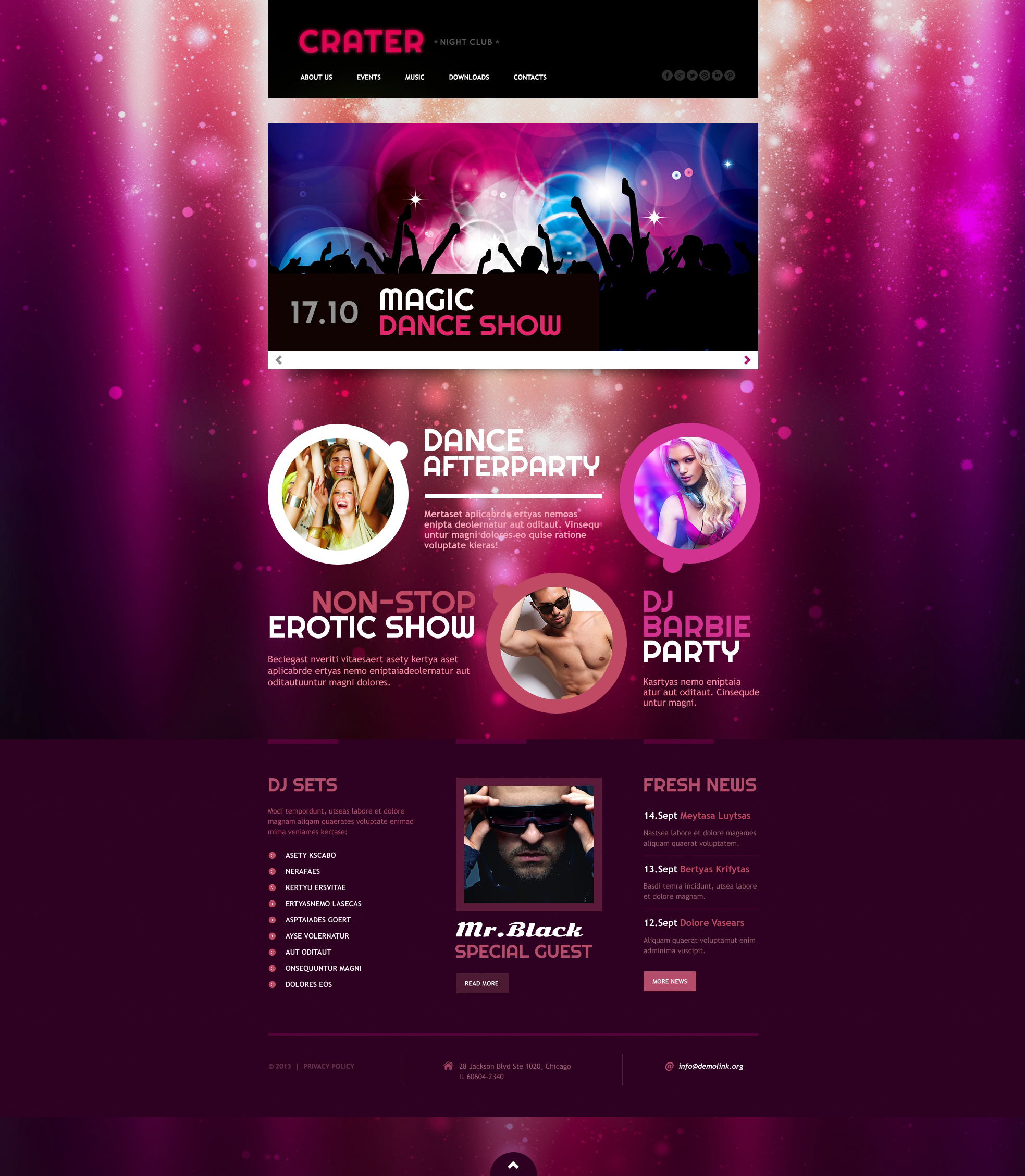 Night Club Responsive Website Template