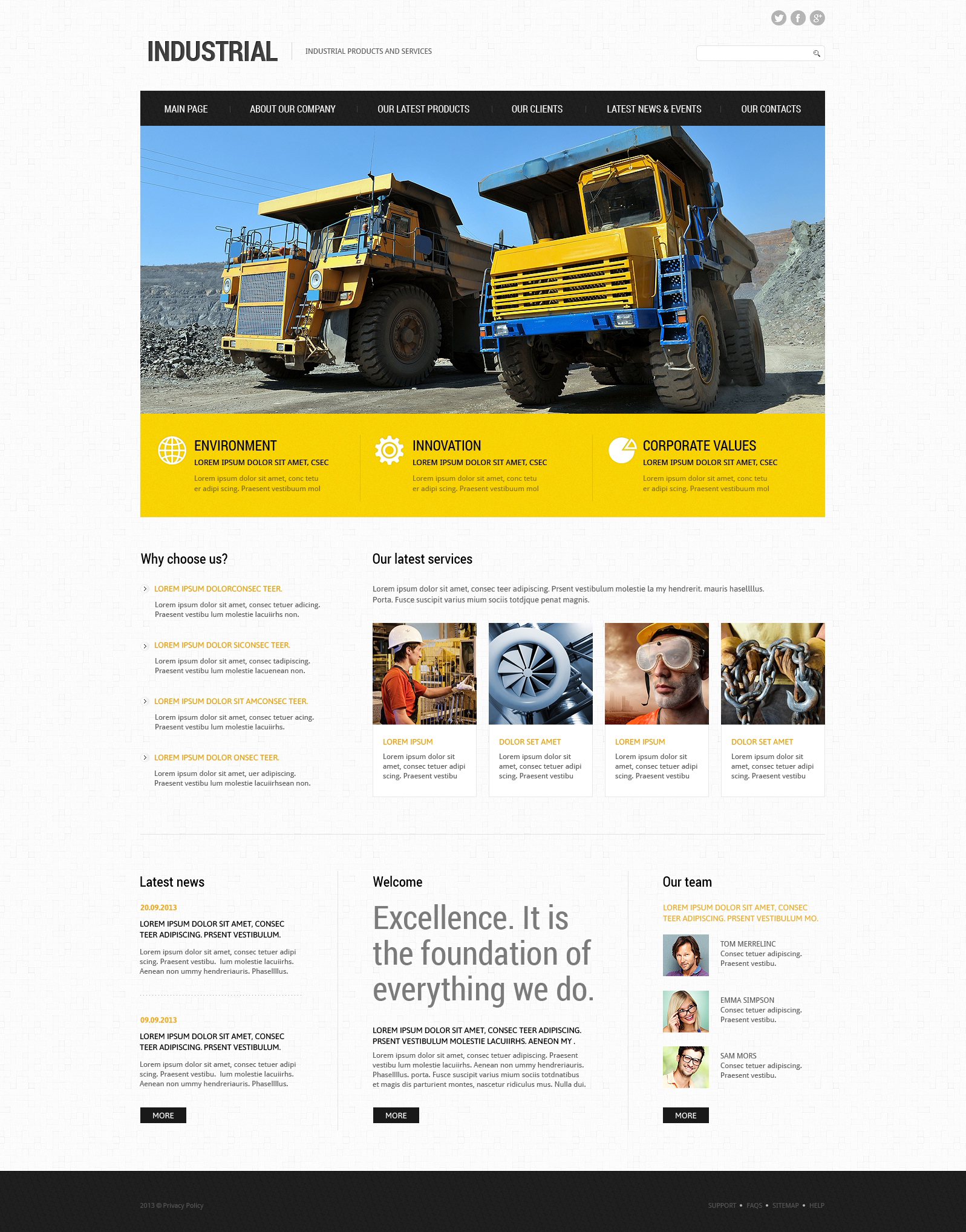 Industrial Responsive Joomla Template