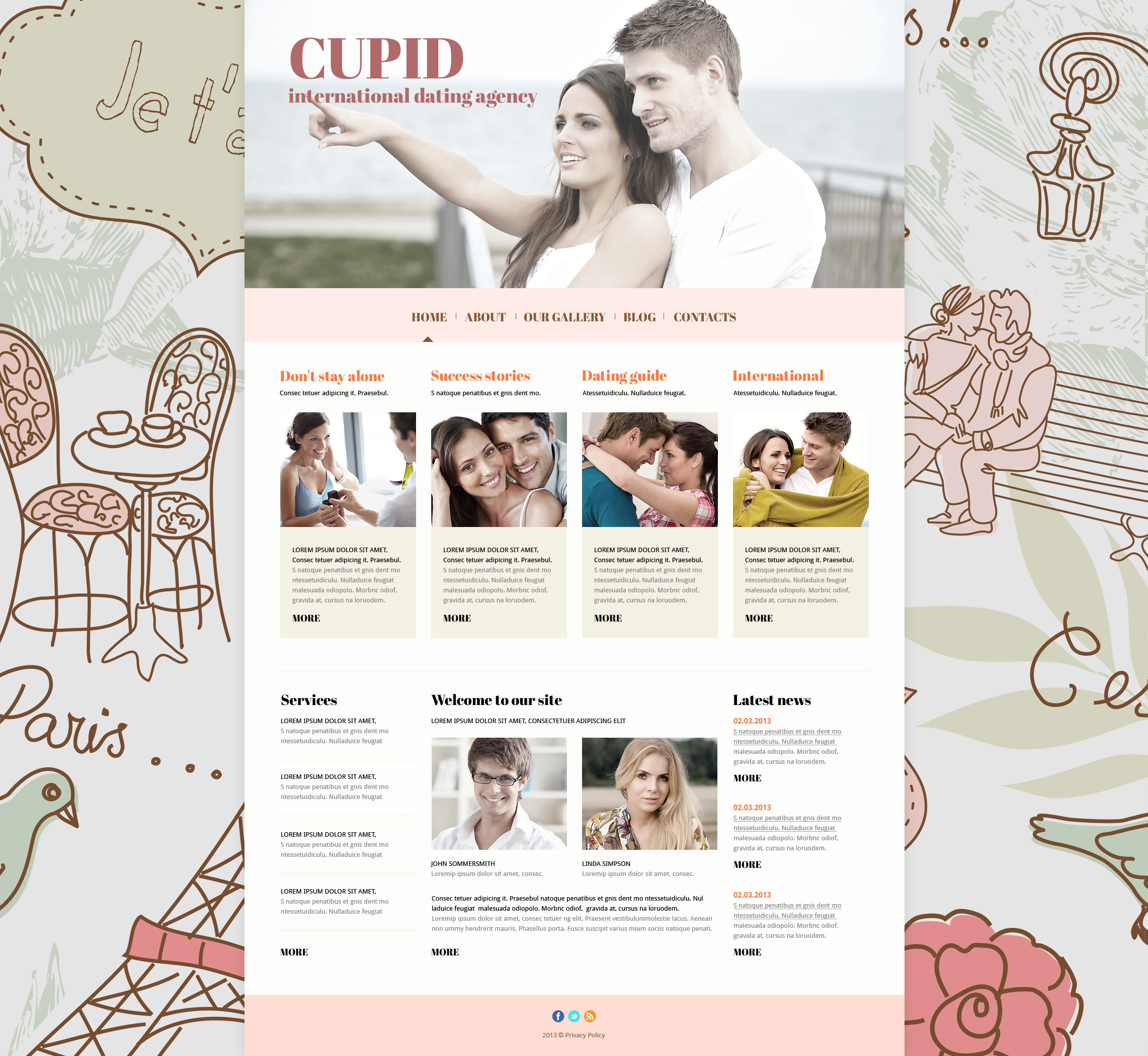 Dating Responsive Joomla Template