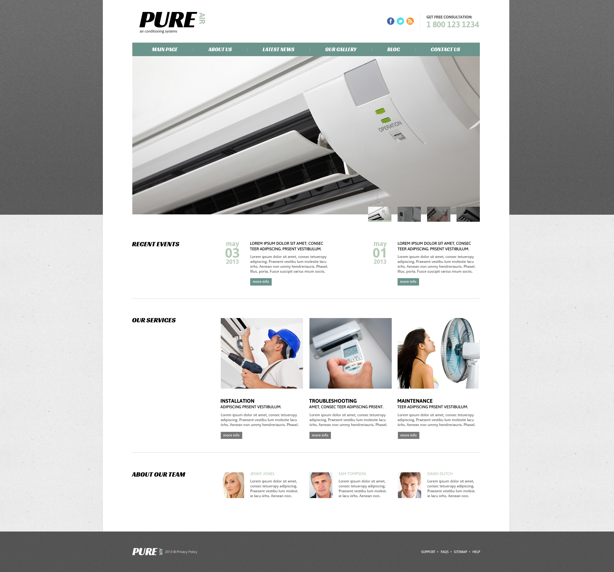 Air Conditioning Responsive Joomla Template