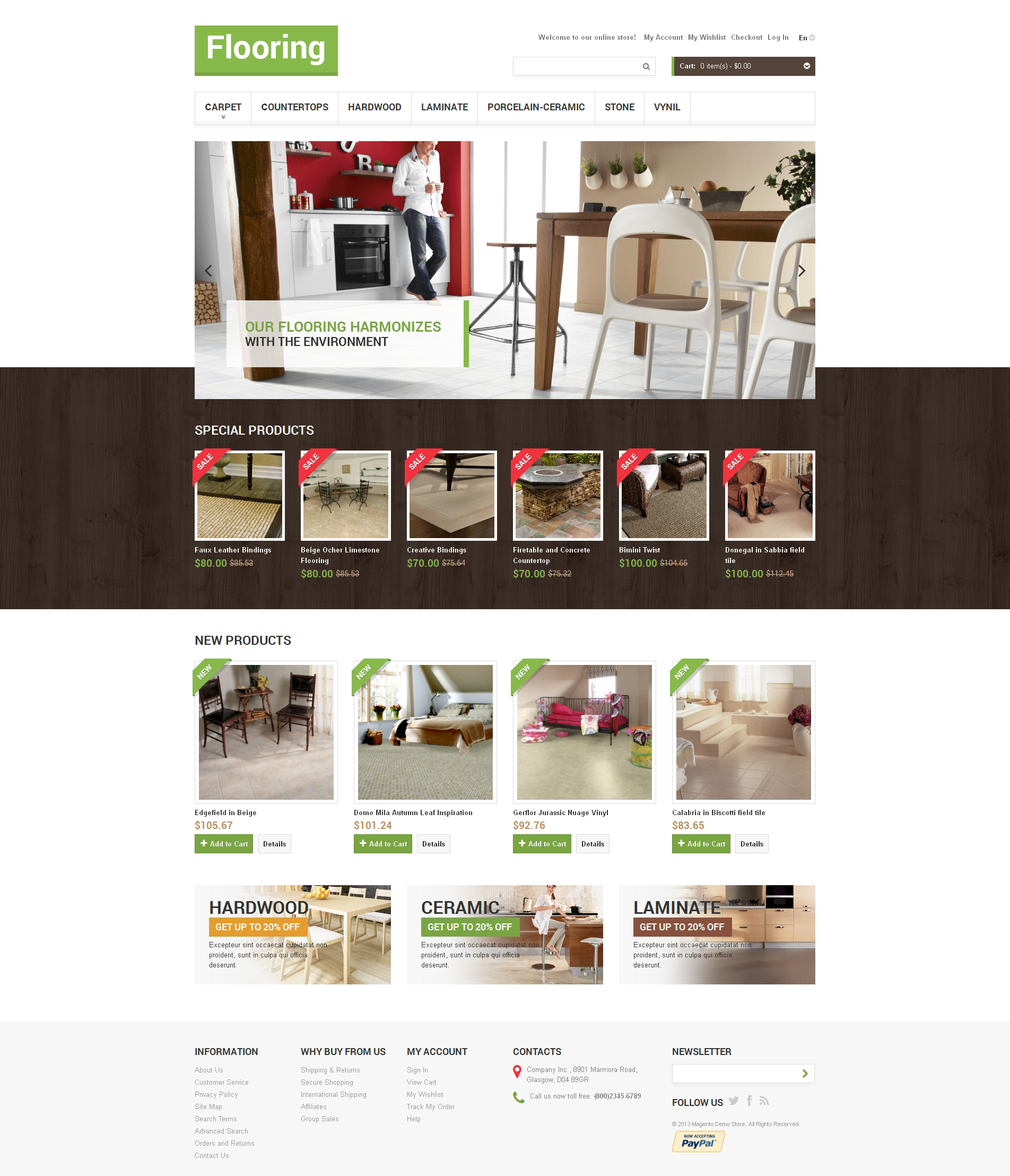 Flooring Store Magento Theme