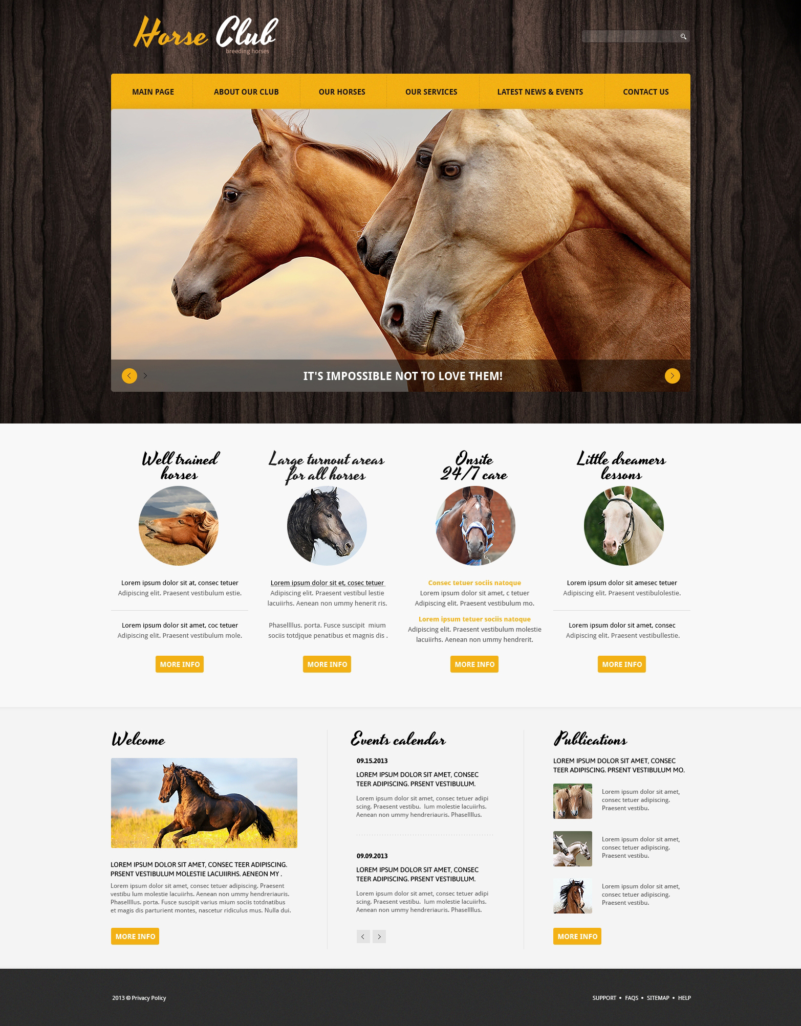 Horse Responsive Joomla Template