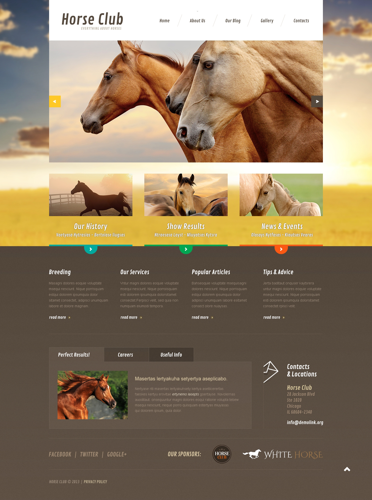 Horse Responsive Joomla Template