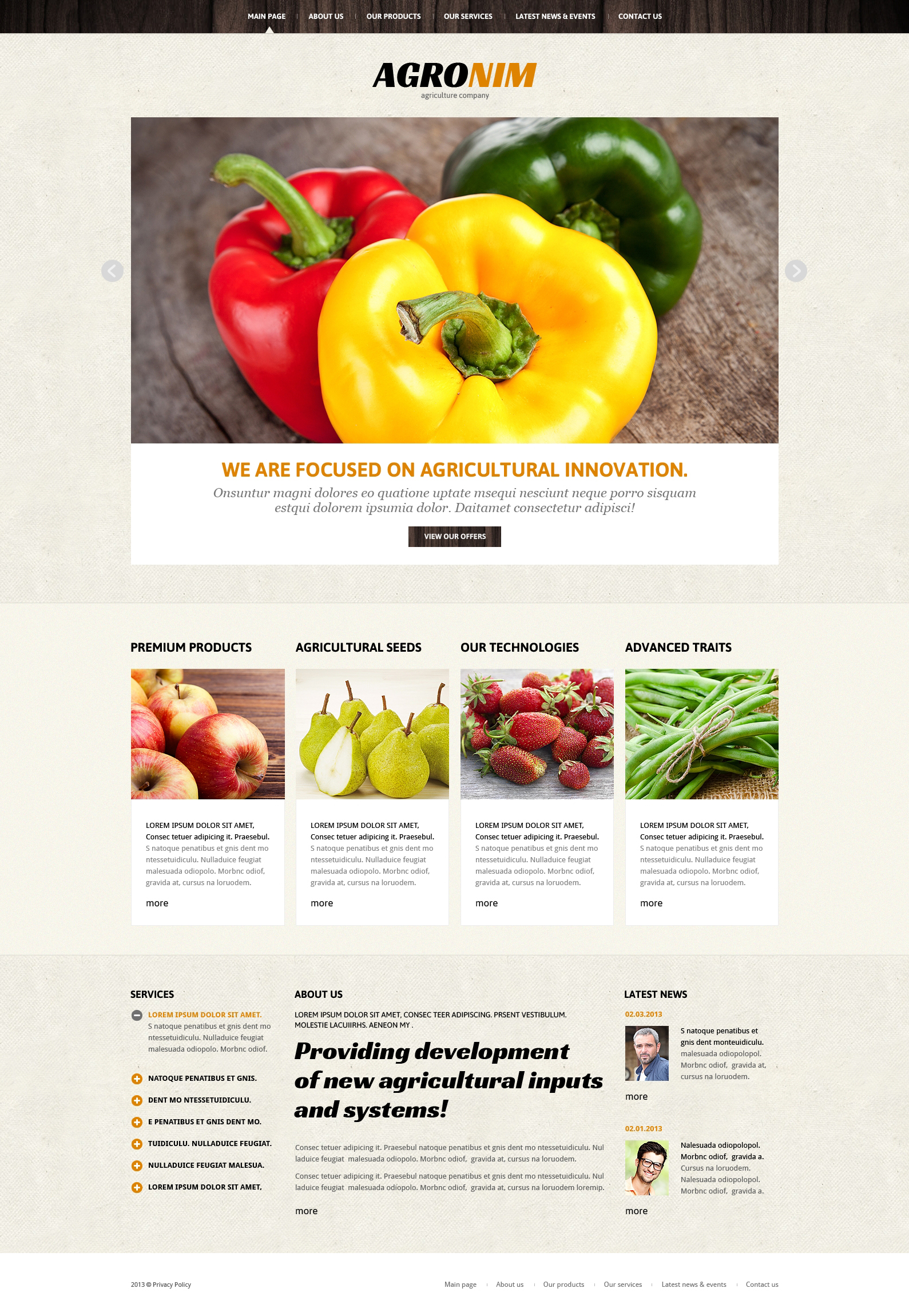 Fruit Responsive Joomla Template