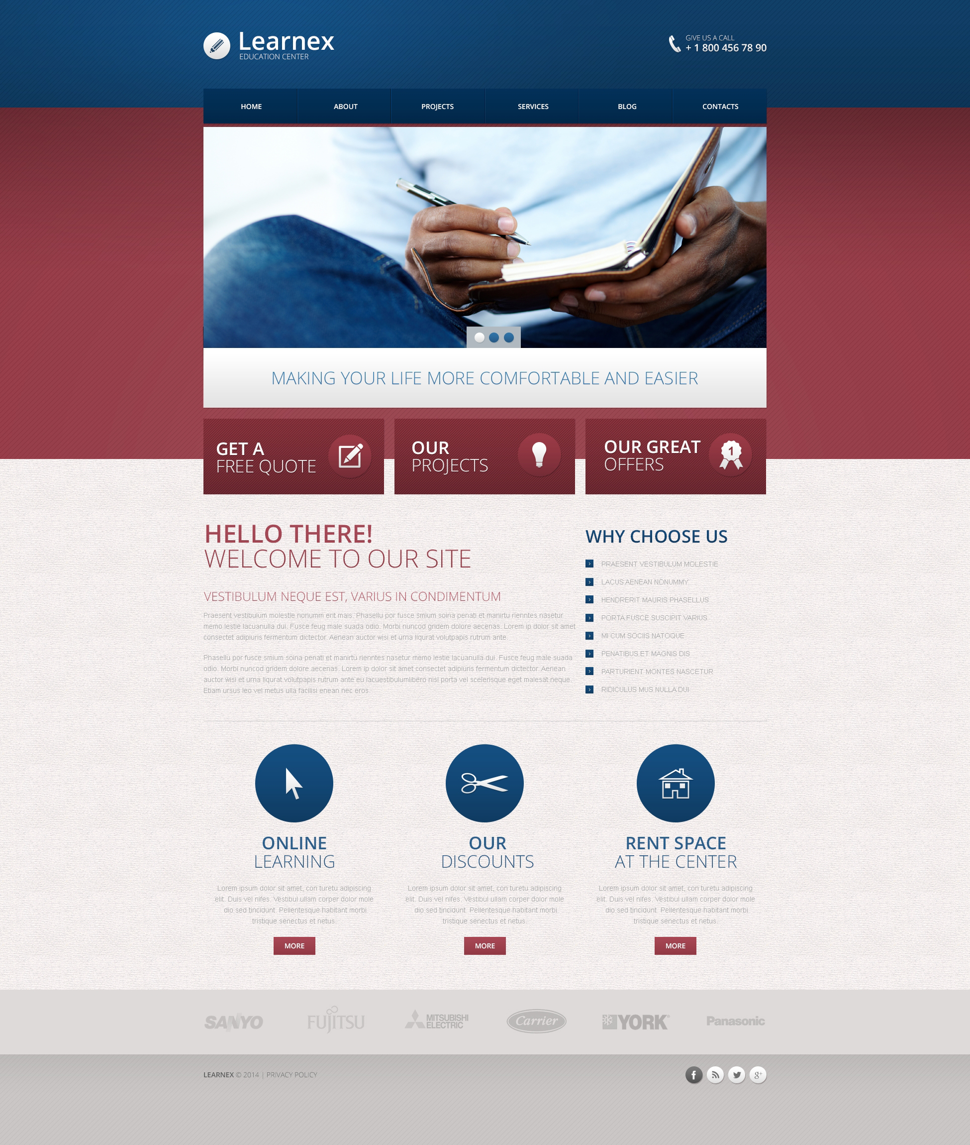 Library Responsive Drupal Template
