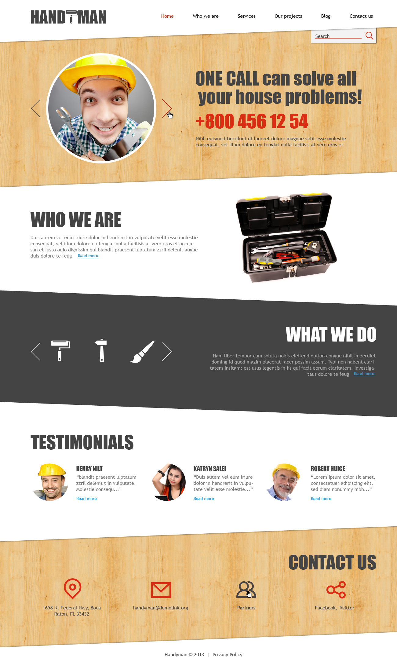 Home Repairs Responsive Joomla Template