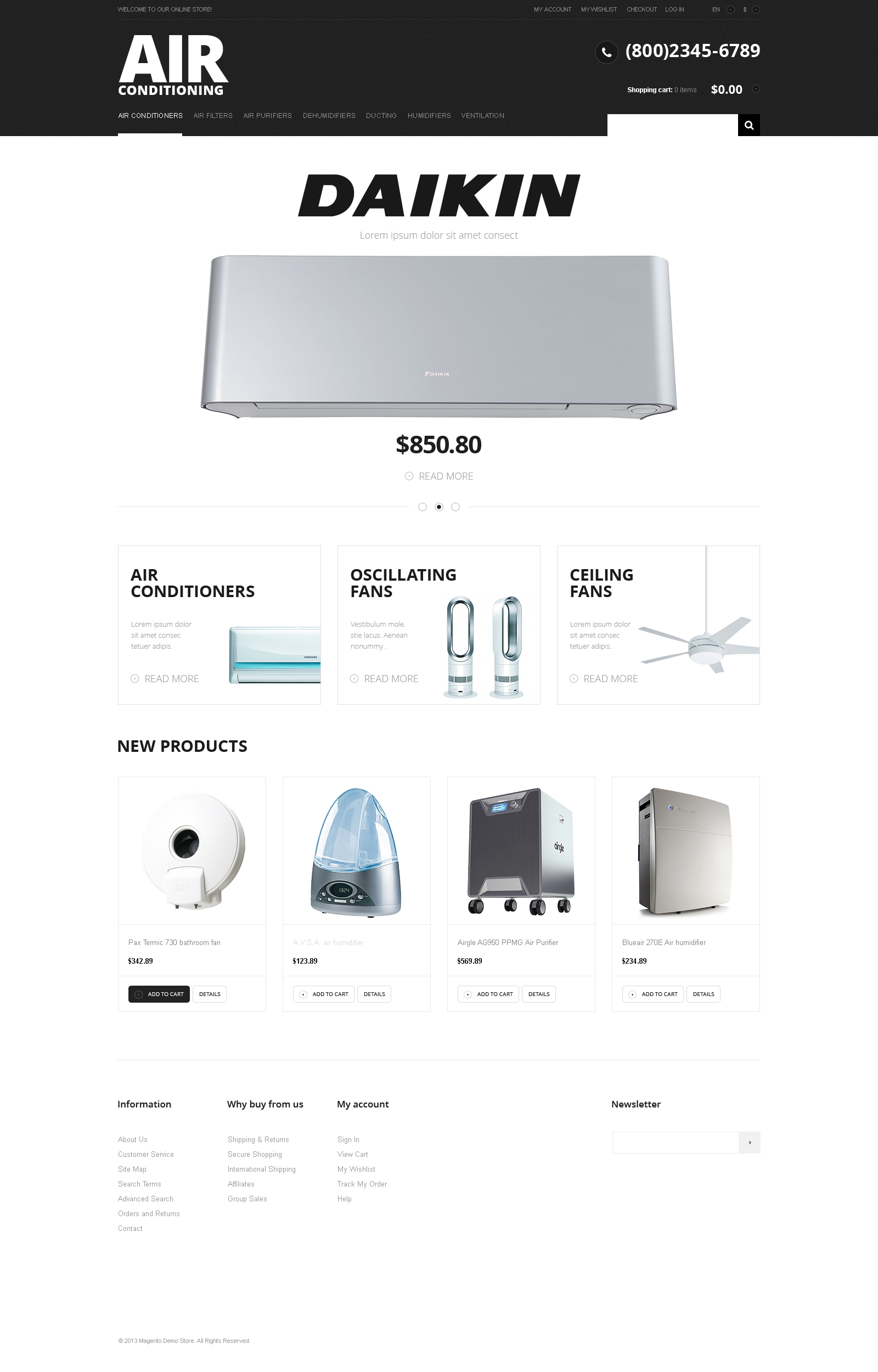 Modern Air Conditioning Magento Theme