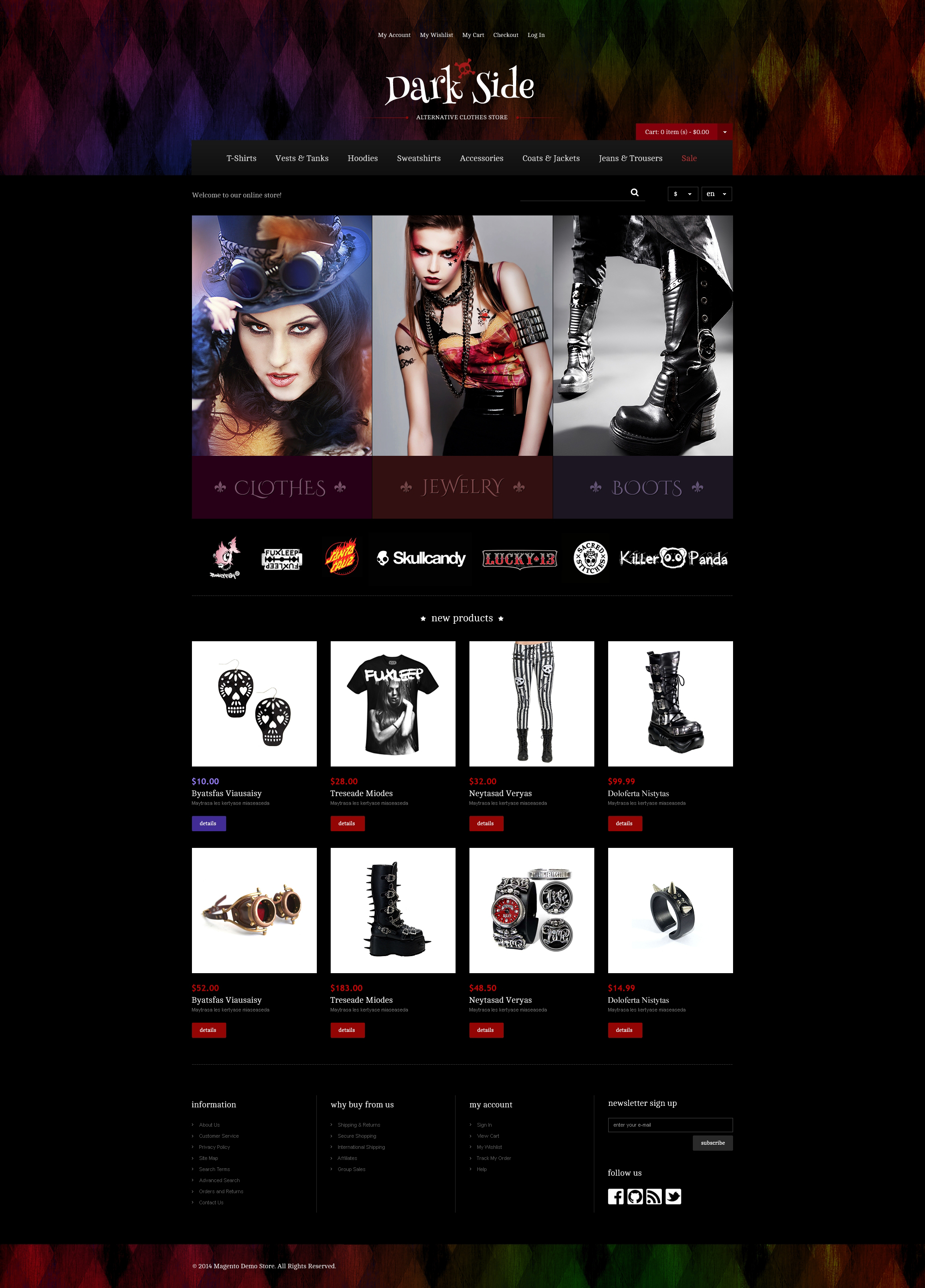 Dark Side Magento Theme