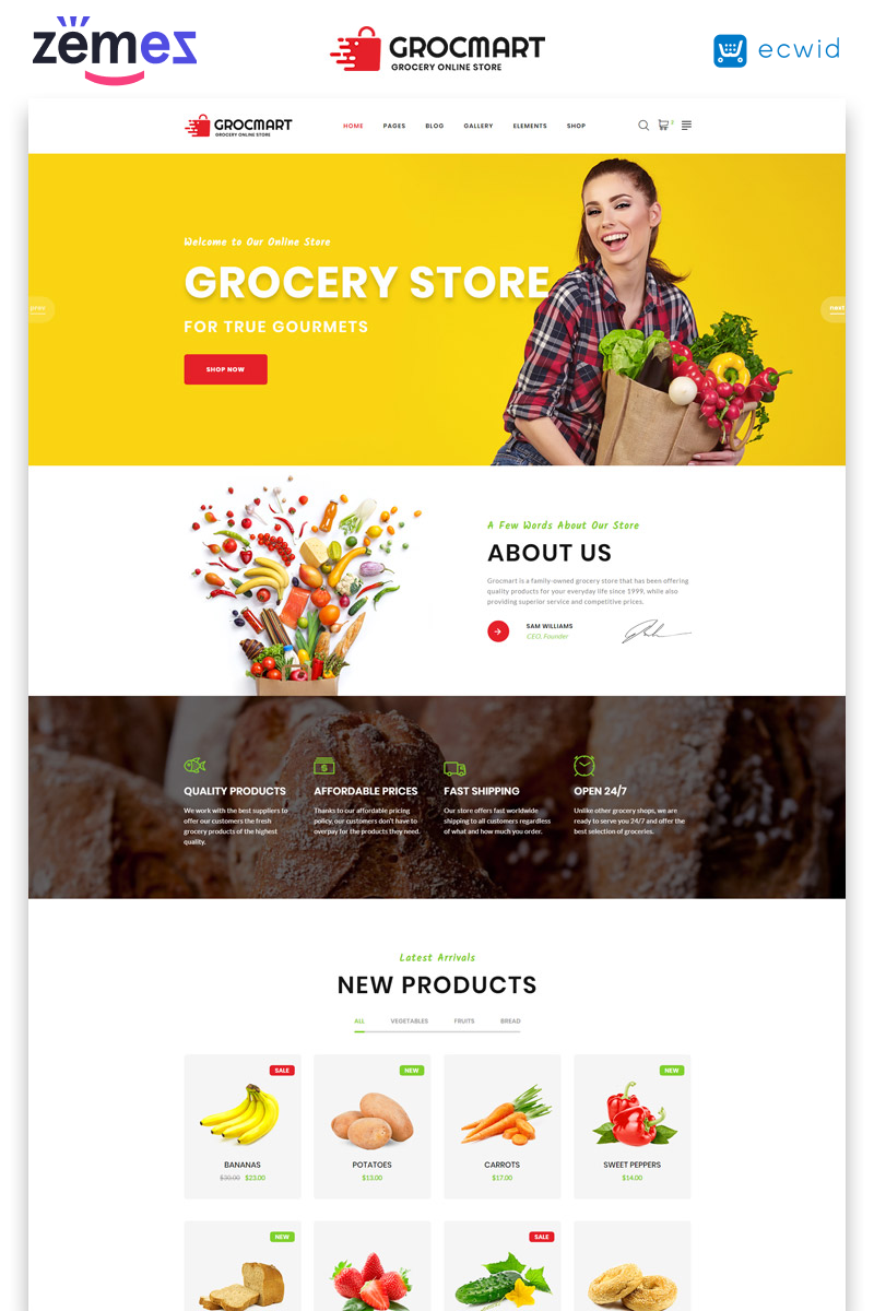 Grocmart - Grocery Store Multipage Classic HTML Website Template