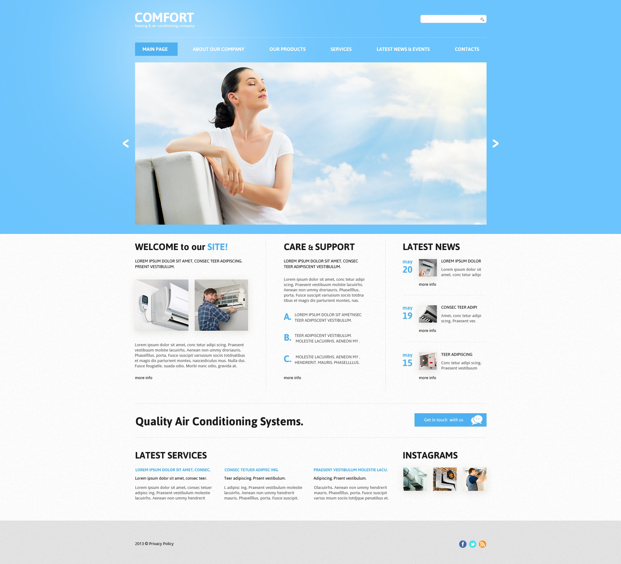 Air Conditioning Responsive Joomla Template