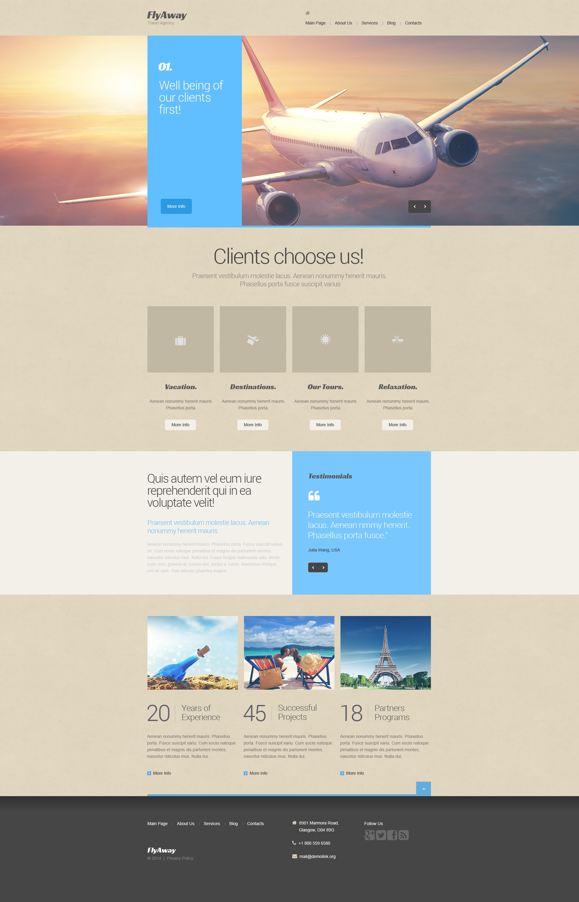 Private Airline Drupal Template