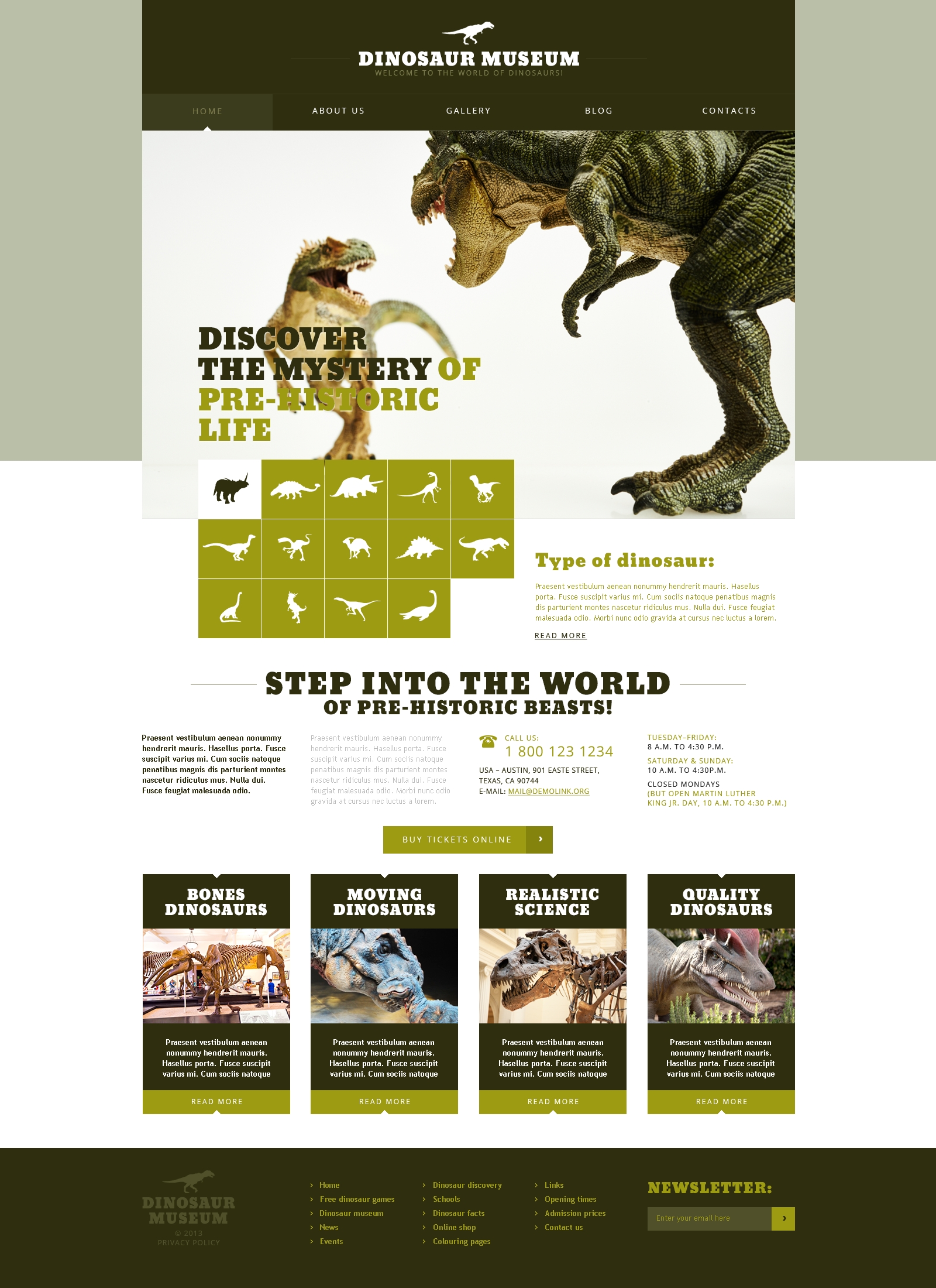 Dinosaur Museum Joomla Template