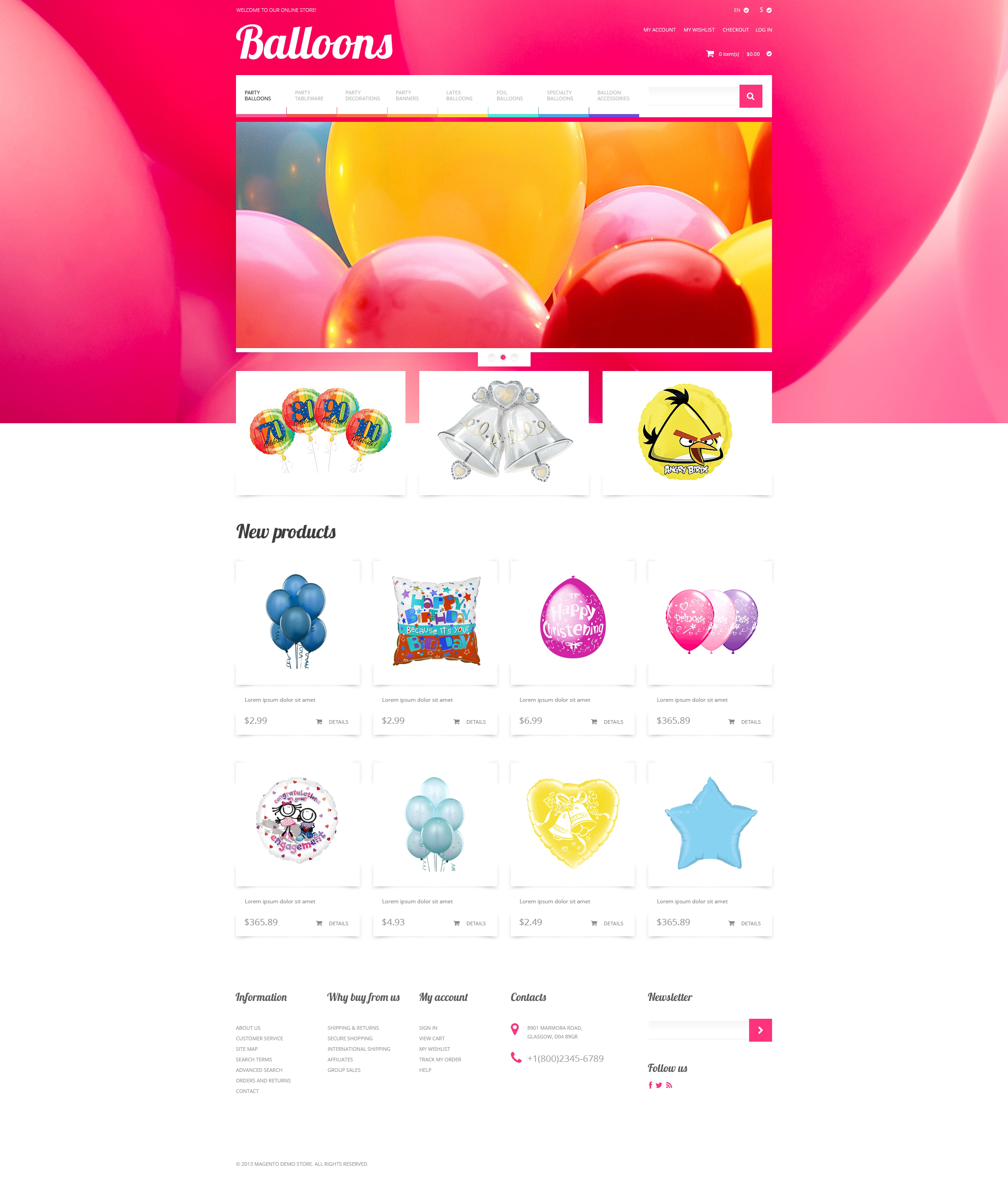 Soaring Happiness Magento Theme