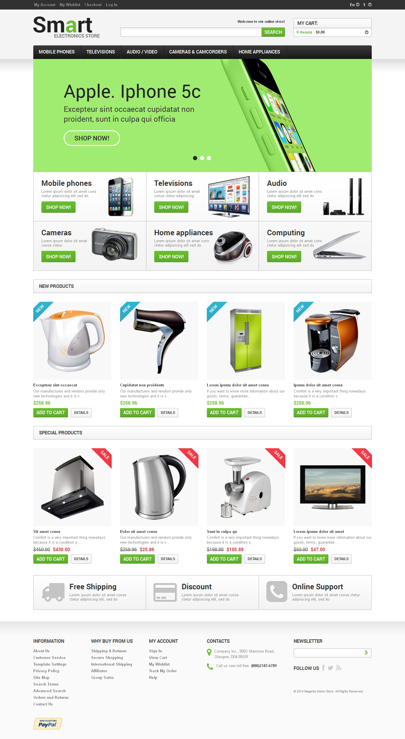 Electronics for Freedom Magento Theme