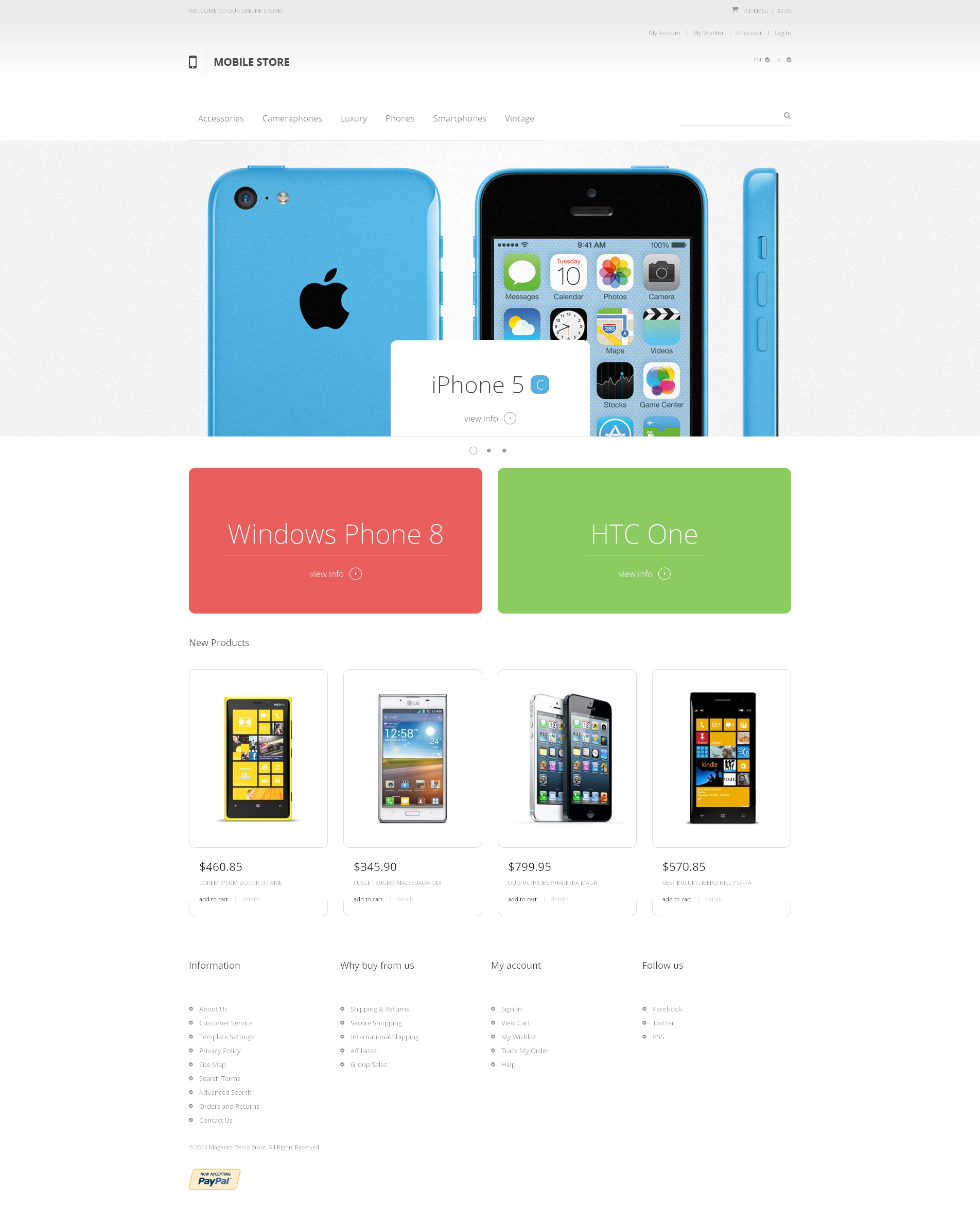 Mobile Heaven Magento Theme