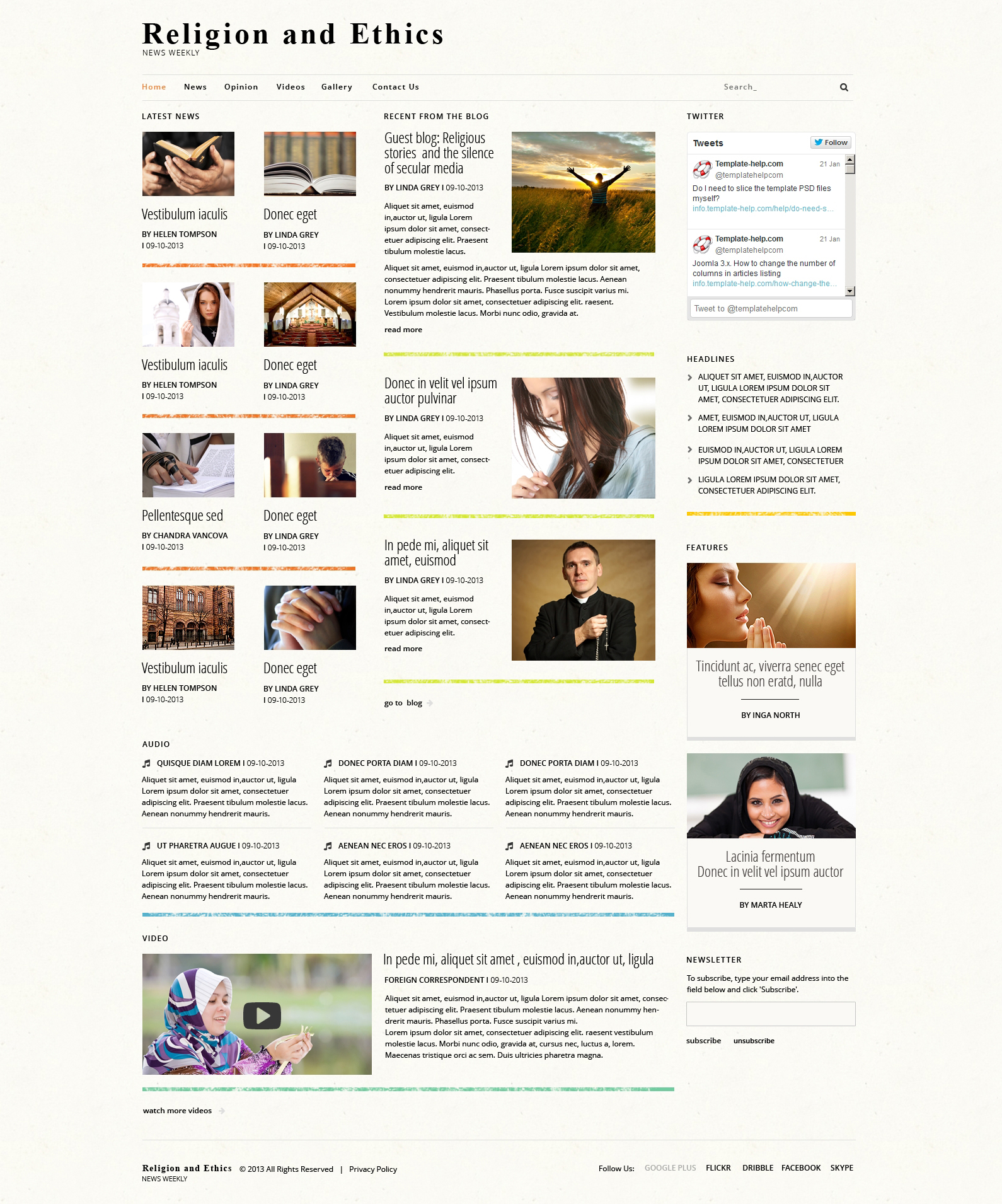 Religious News Joomla Template