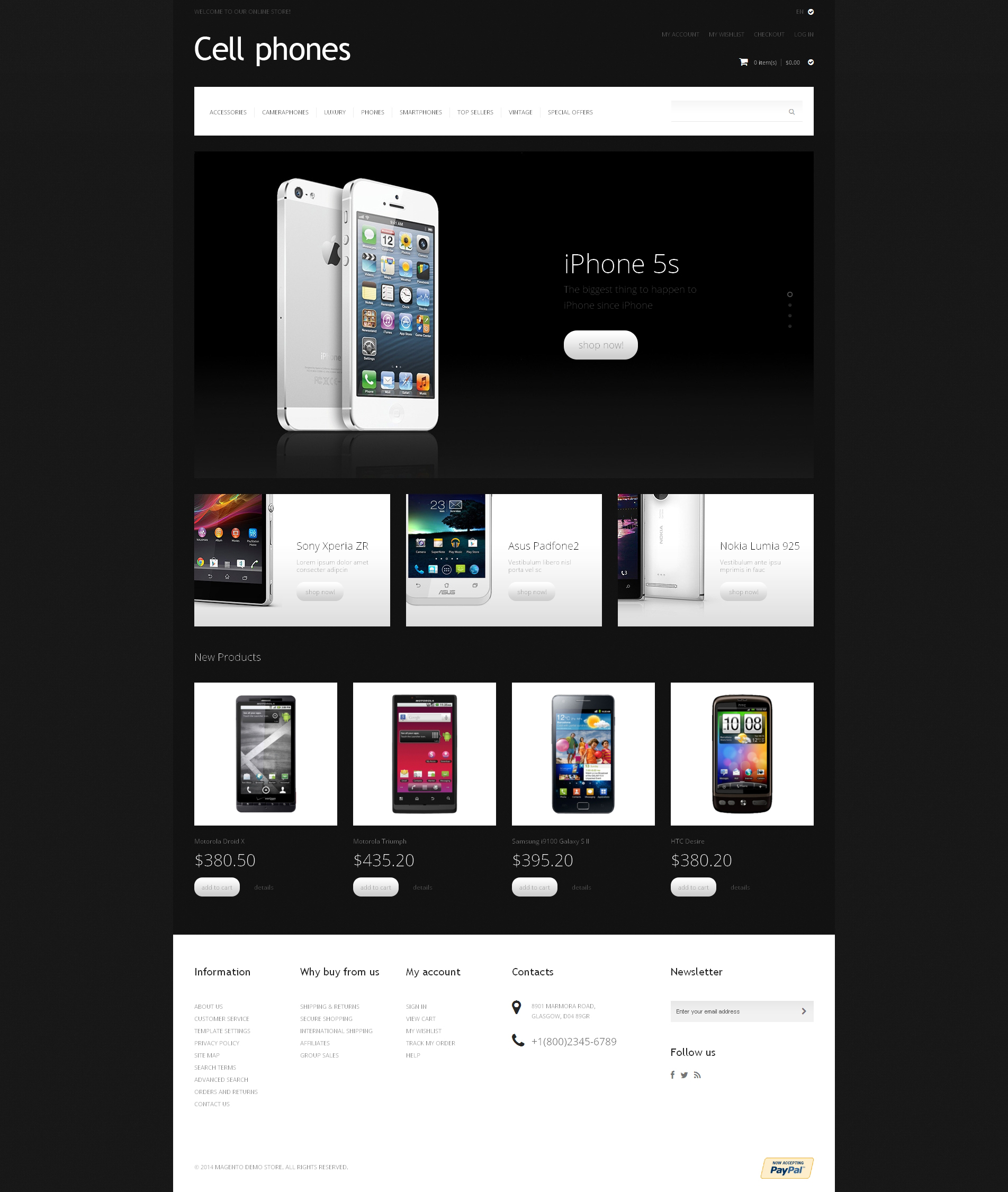 Cell Phones Magento Theme