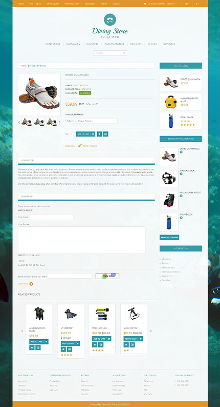 OpenCart Product Page