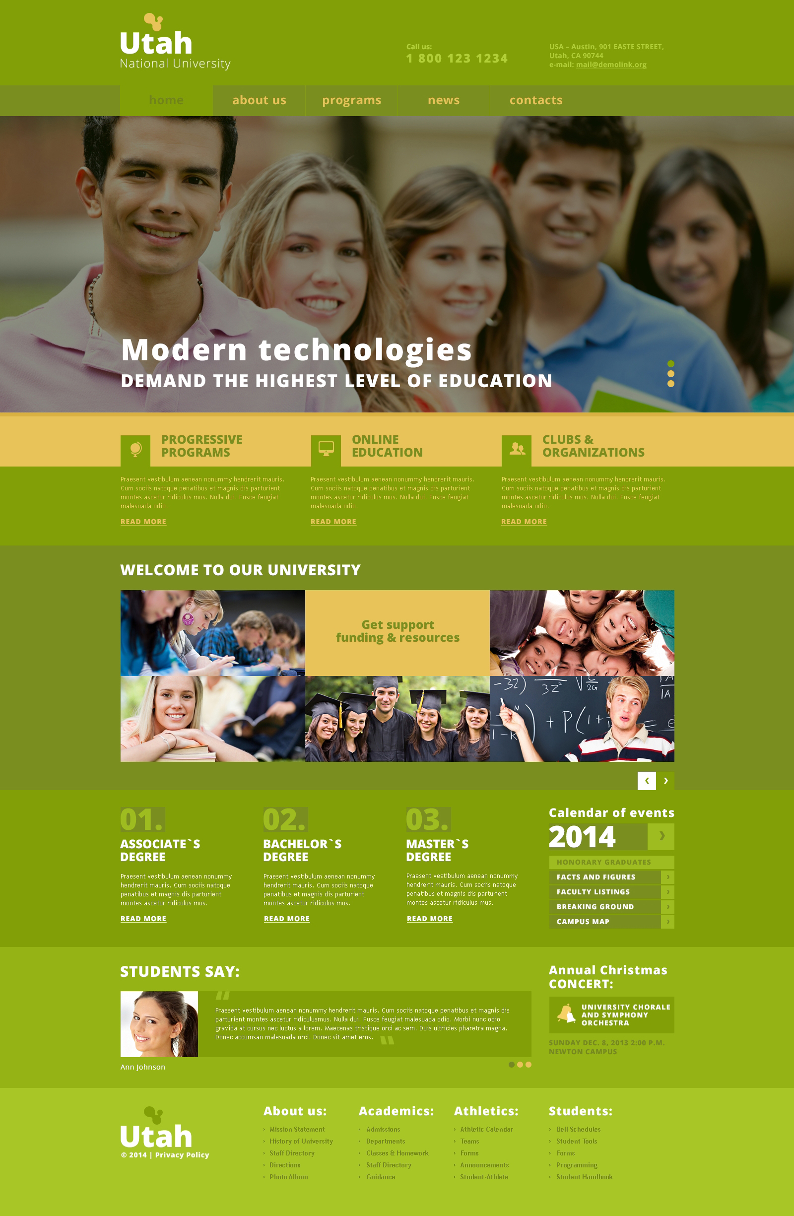 University Responsive Joomla Template