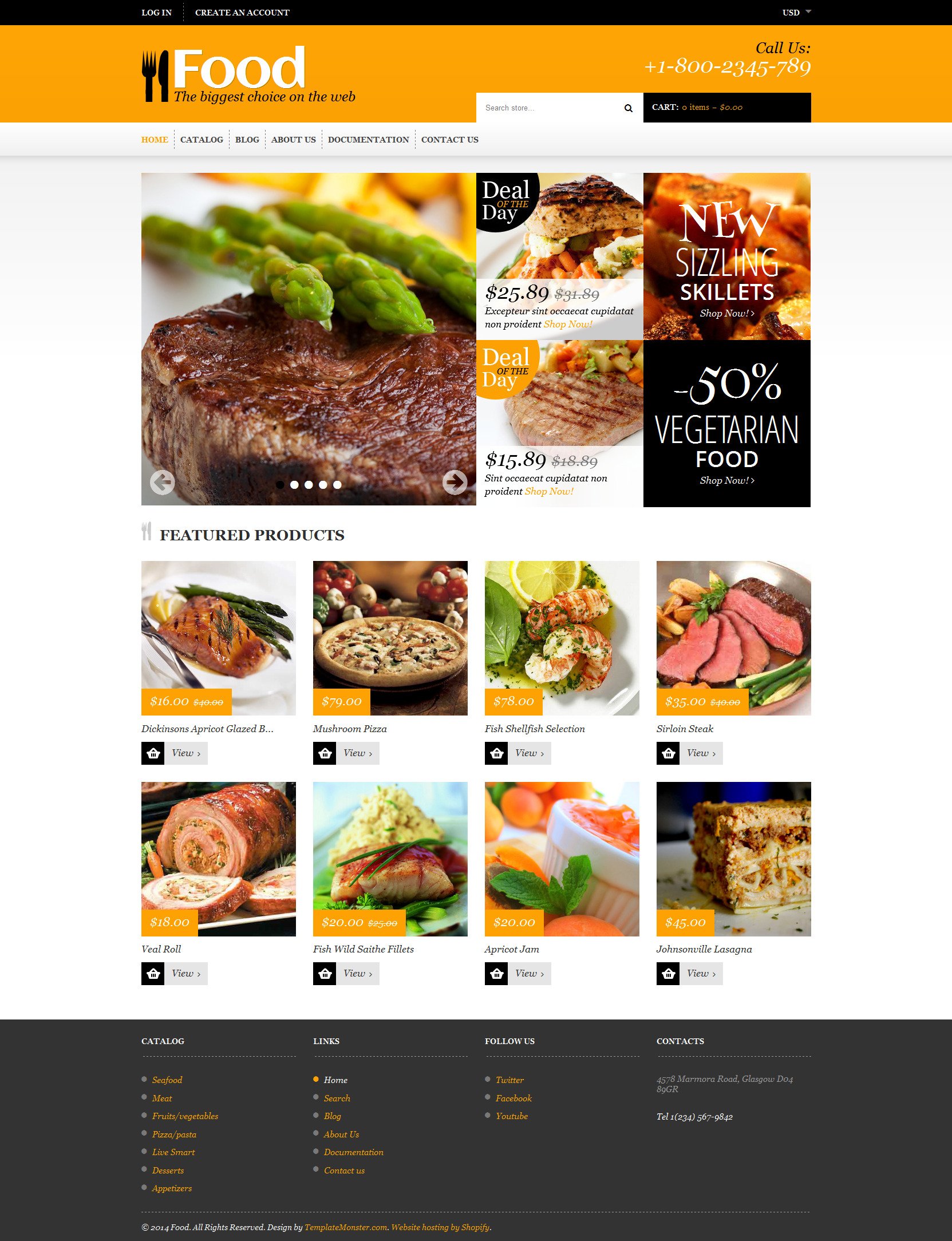 Food Store Responsive Shopify Theme For