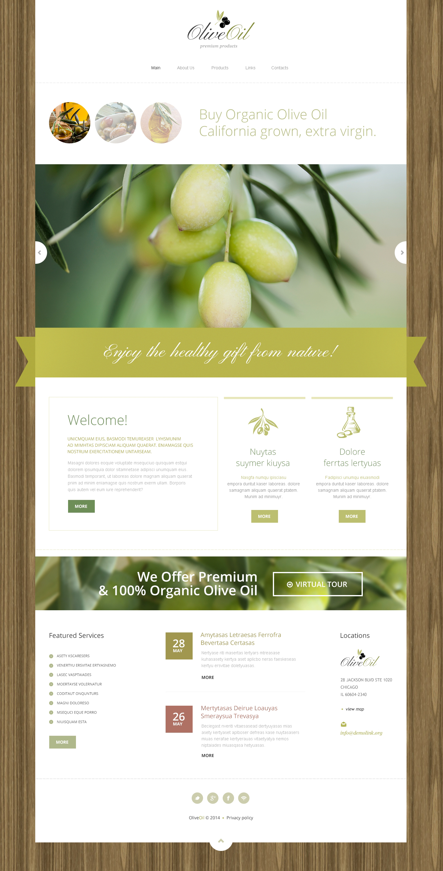 Olive Oil Company Drupal Template