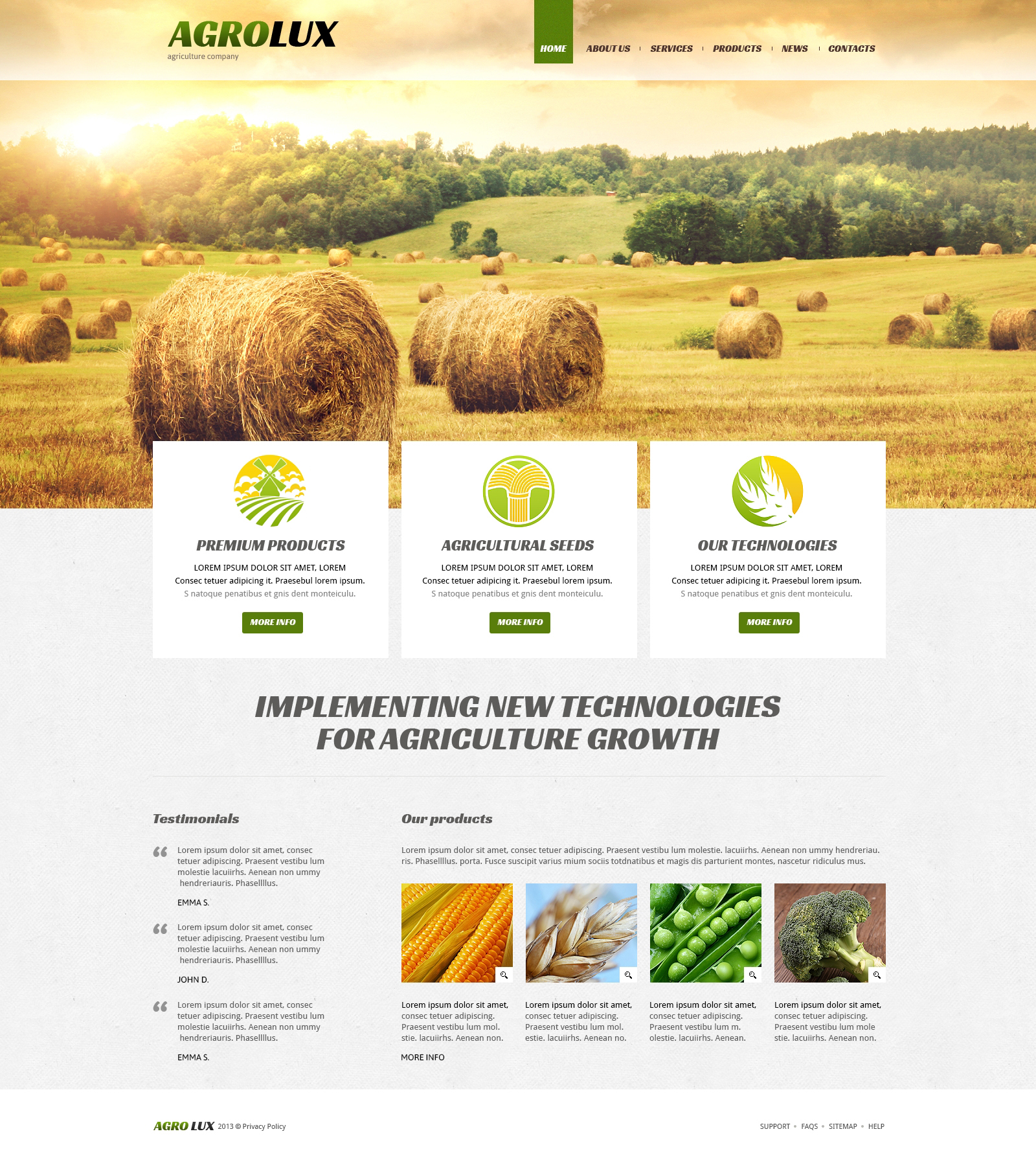 Agriculture Responsive Joomla Template