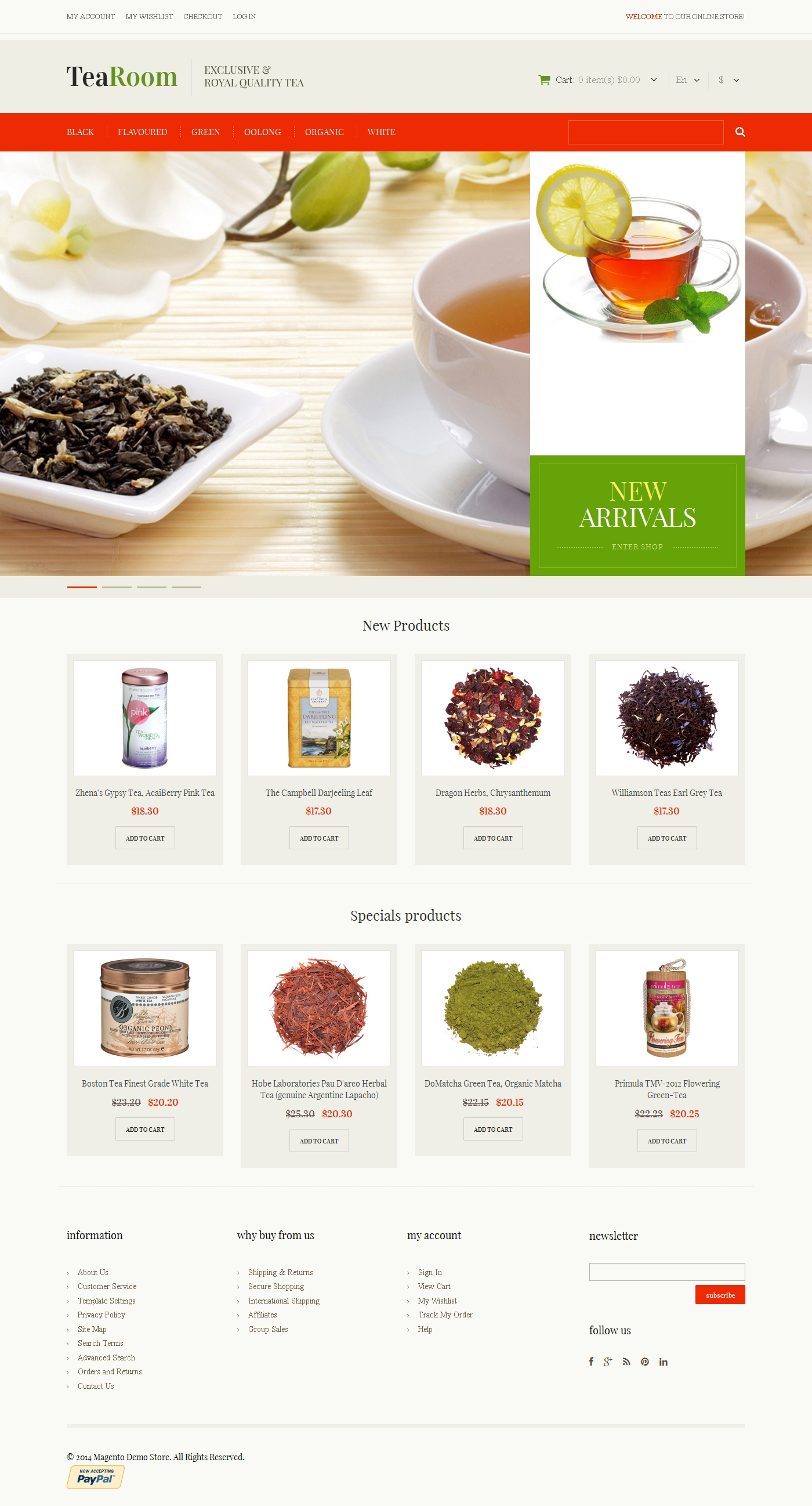 Quality Tea Magento Theme