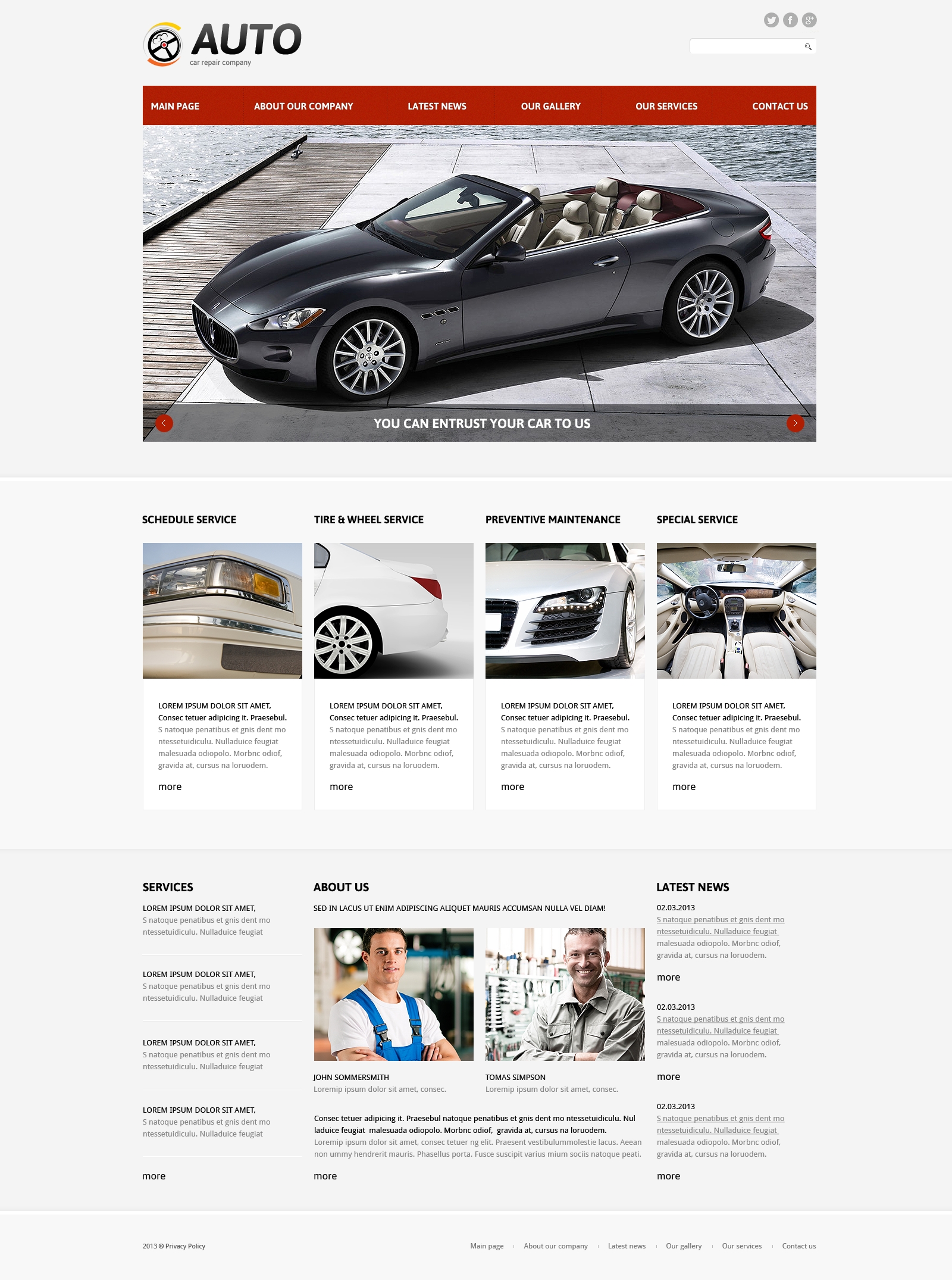 Car Repair Responsive Joomla Template