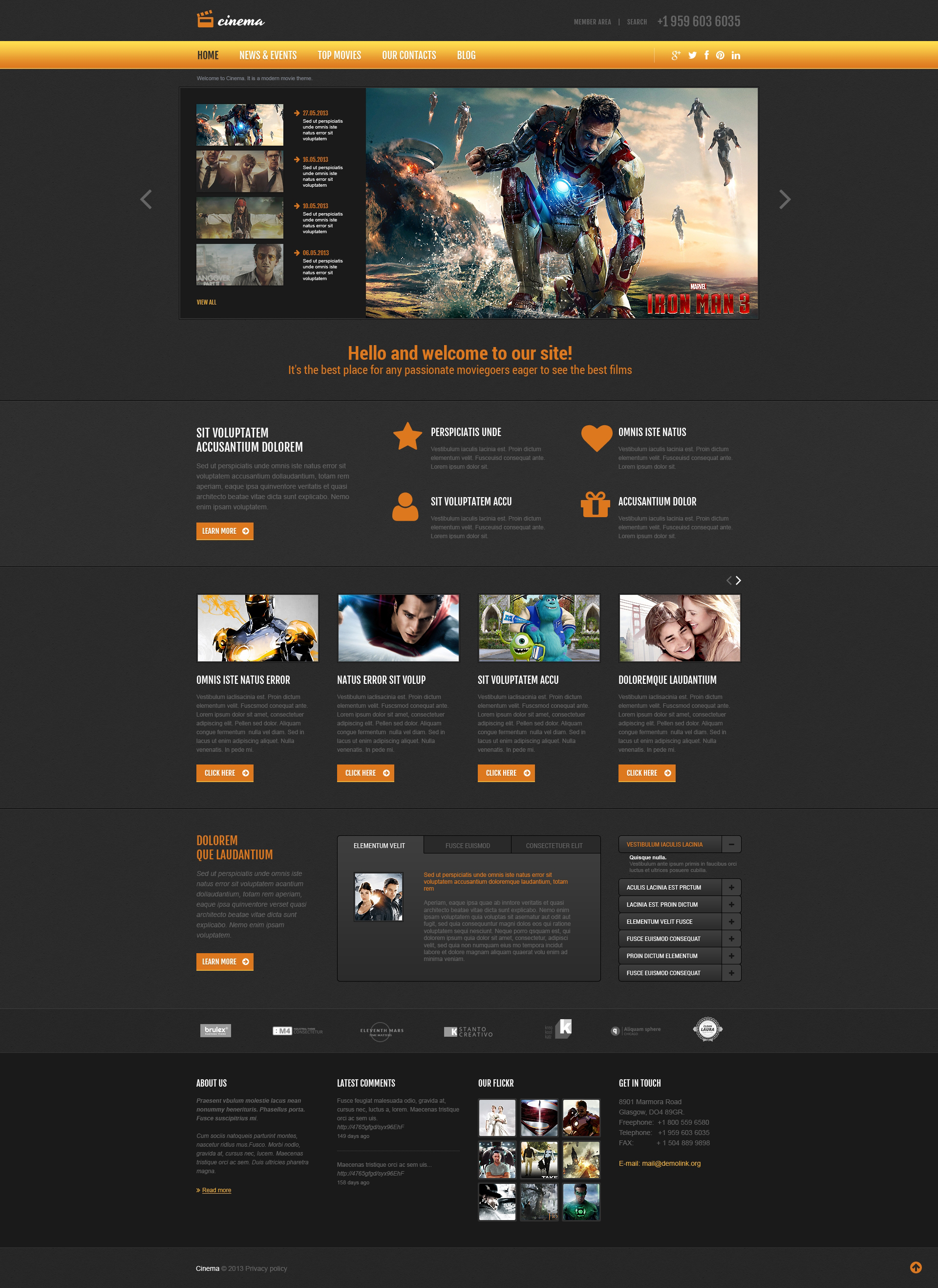 Movie Responsive Joomla Template