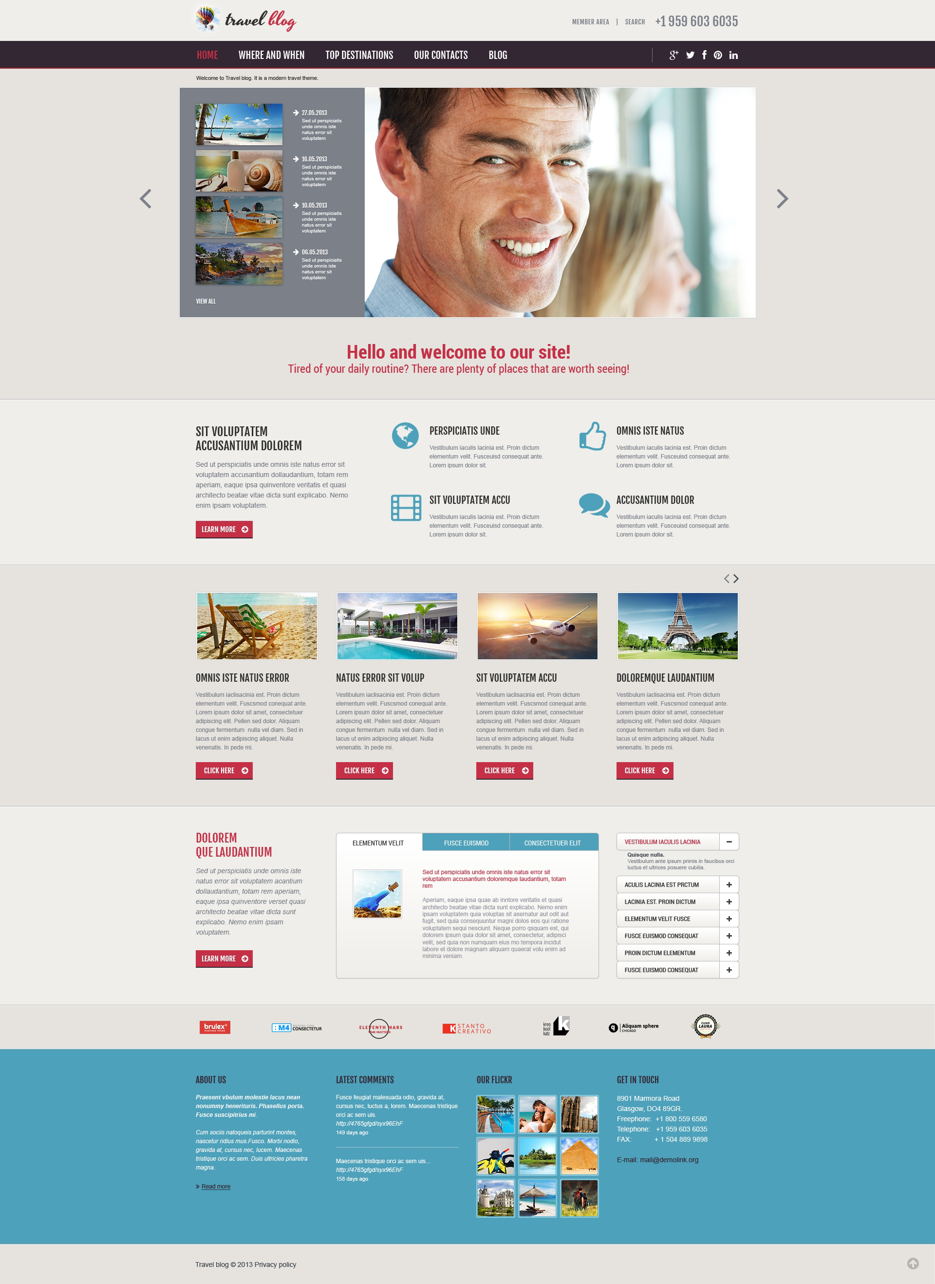 Travel Agency Responsive Joomla Template