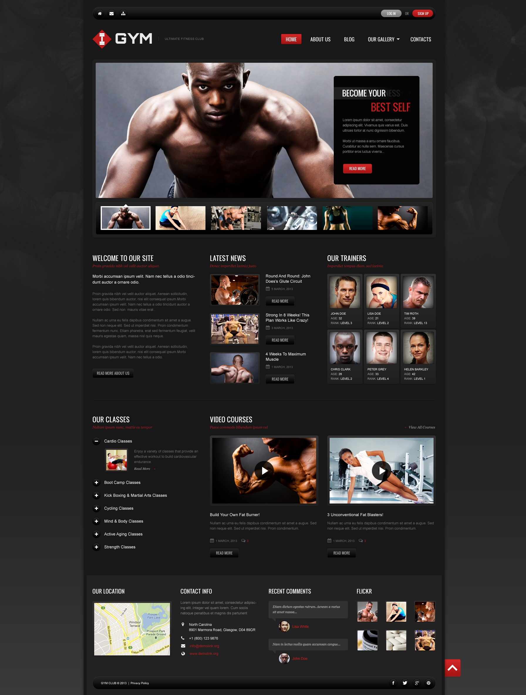 Bodybuilding Responsive Joomla Template