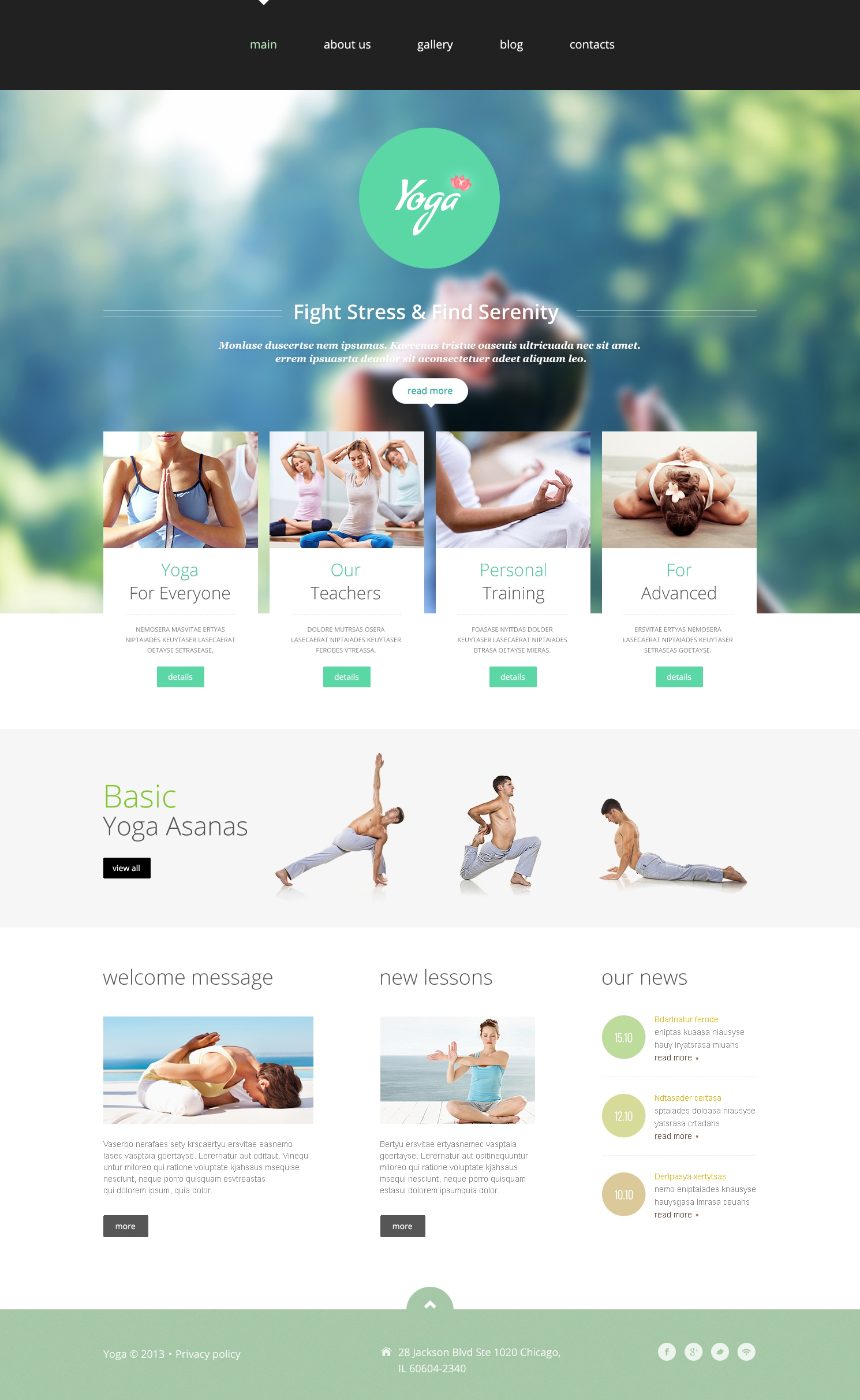 Yoga Club Joomla Template