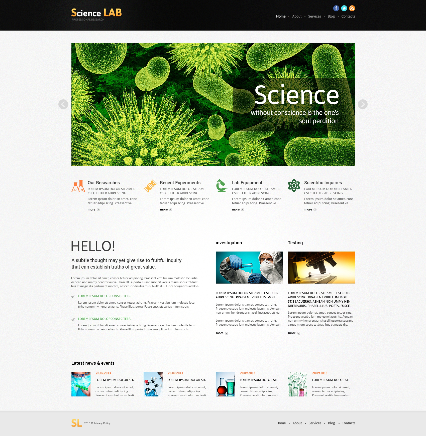 Science Lab Responsive Joomla Template