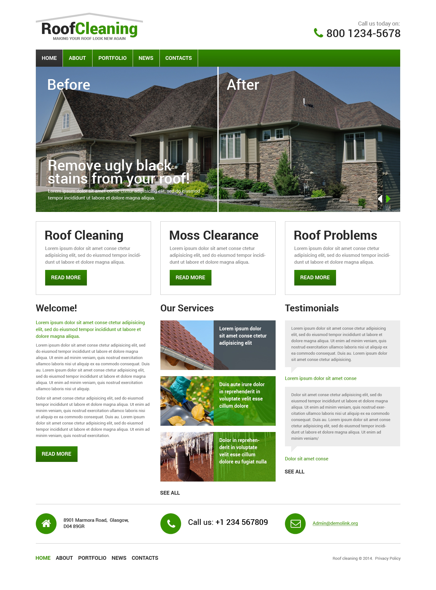 Roofing Company Drupal Template