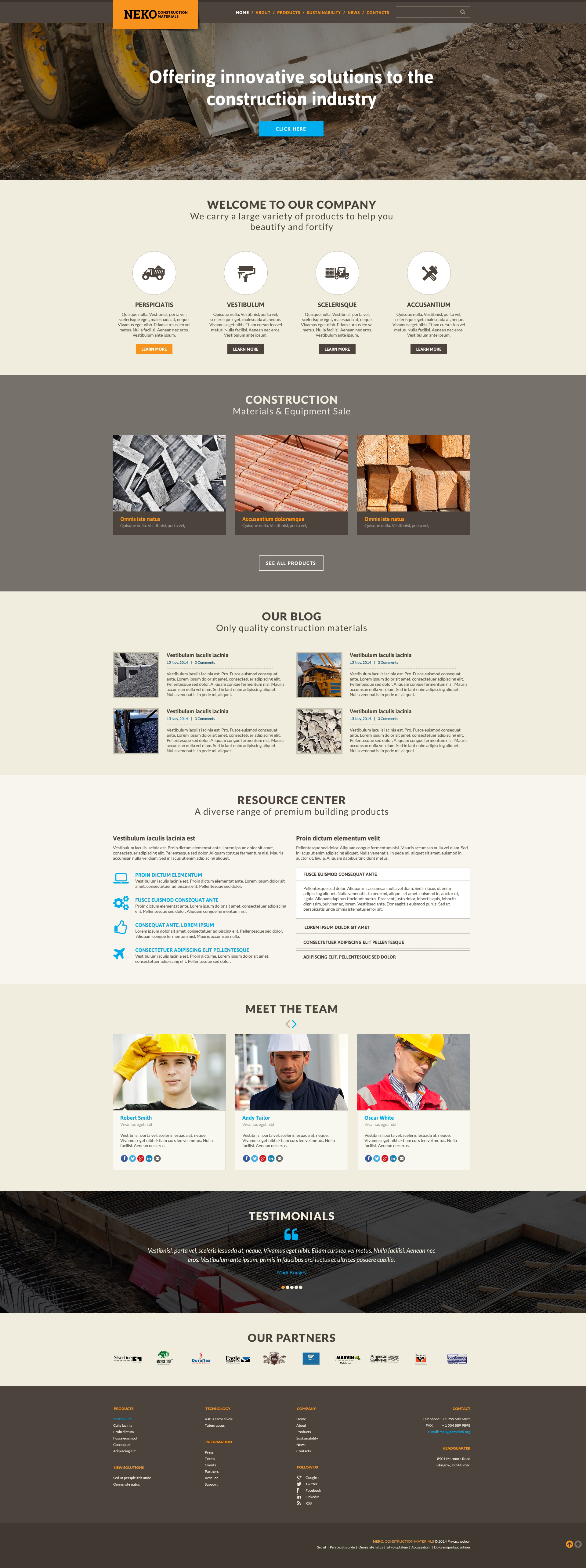 Civil Engineering Responsive Website Template