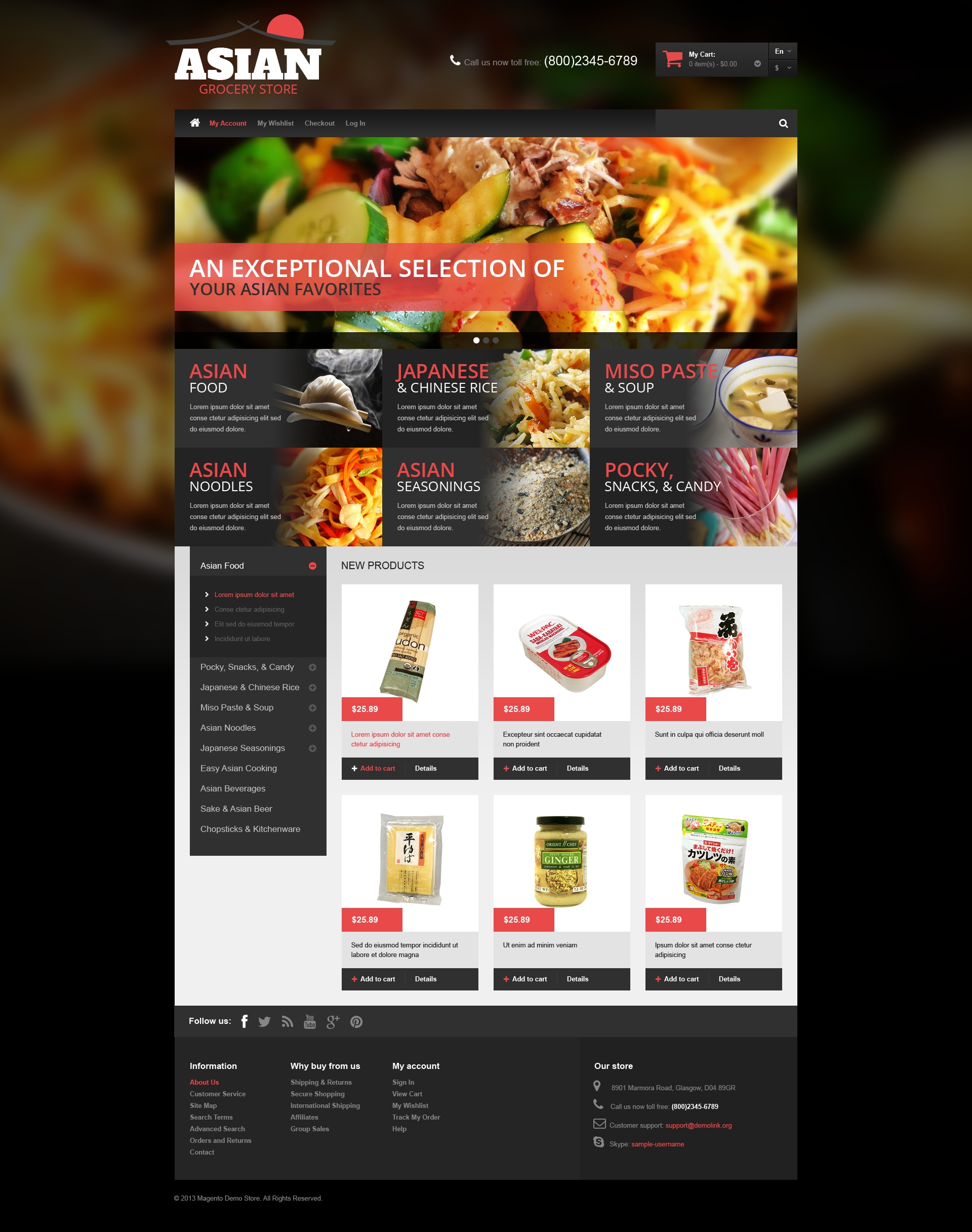 Asian Grocery Magento Theme