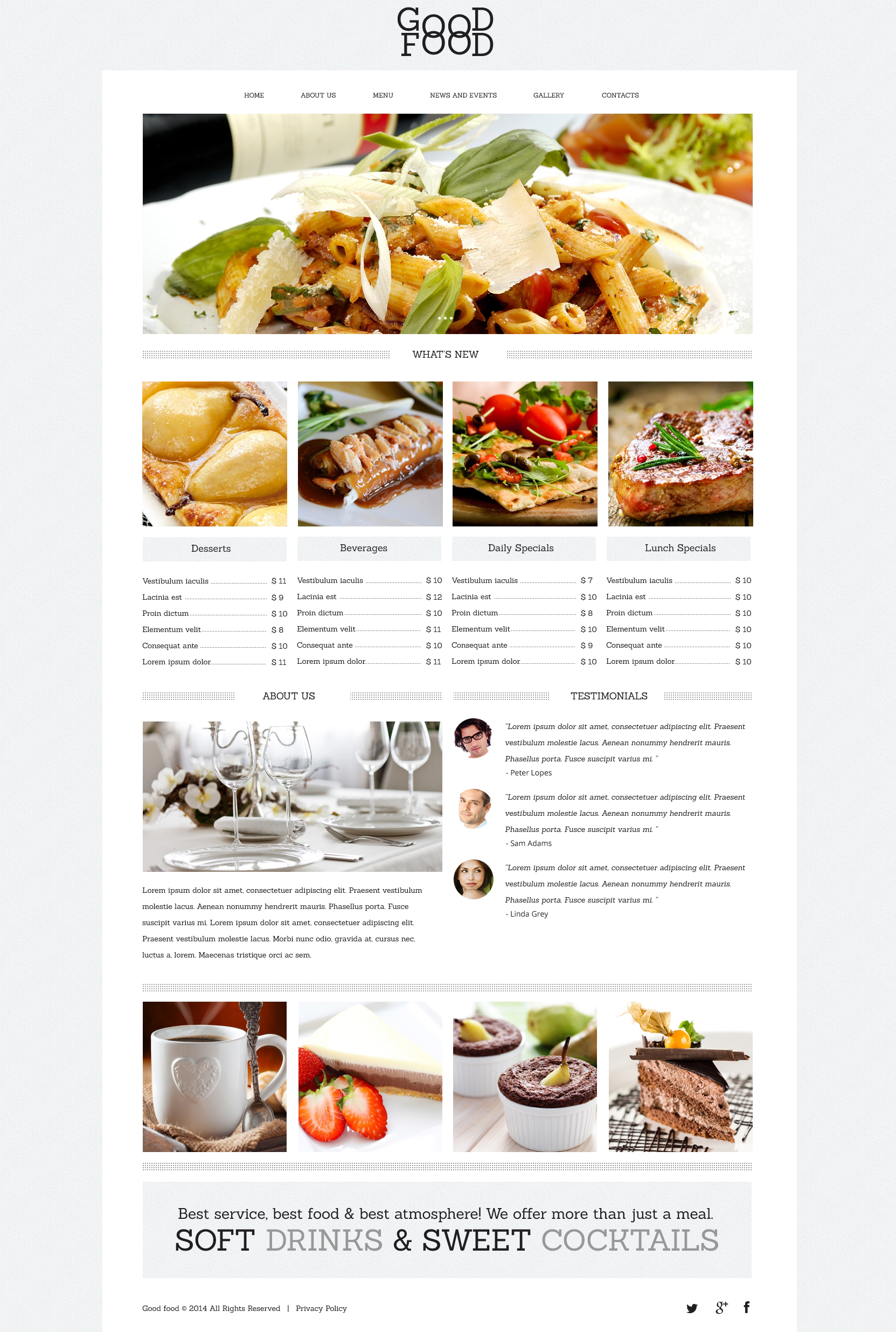 Yummy Food  Drink Cafe Drupal Template