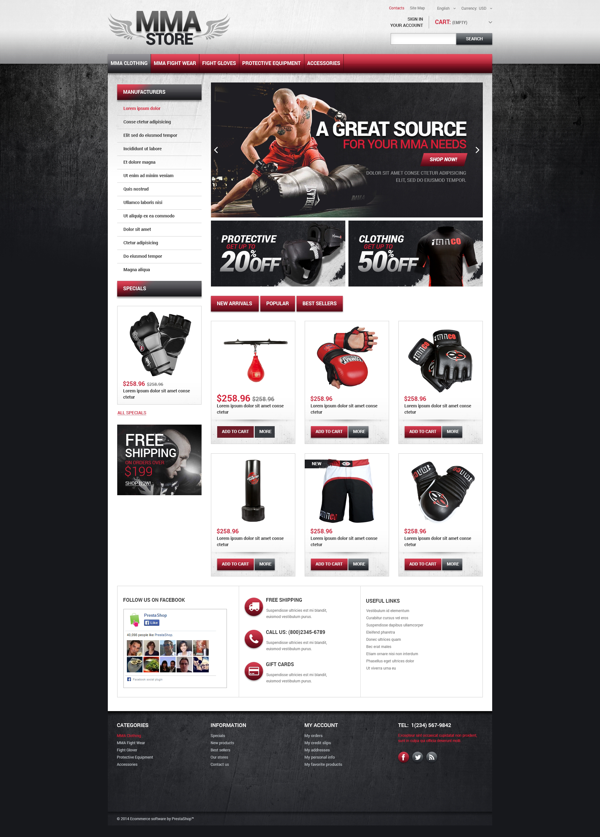 MMA Store PrestaShop Theme