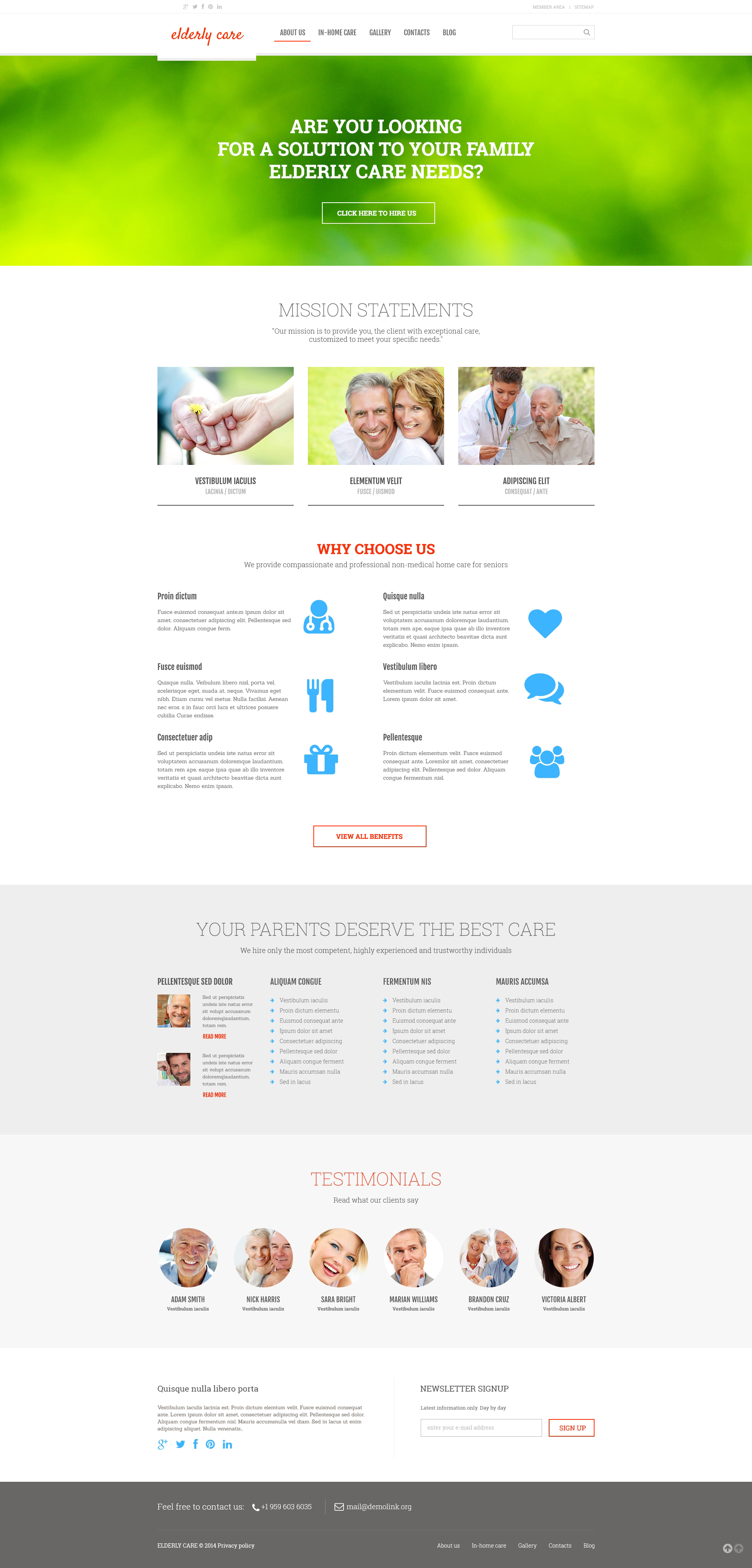 Elderly Care Responsive Joomla Template