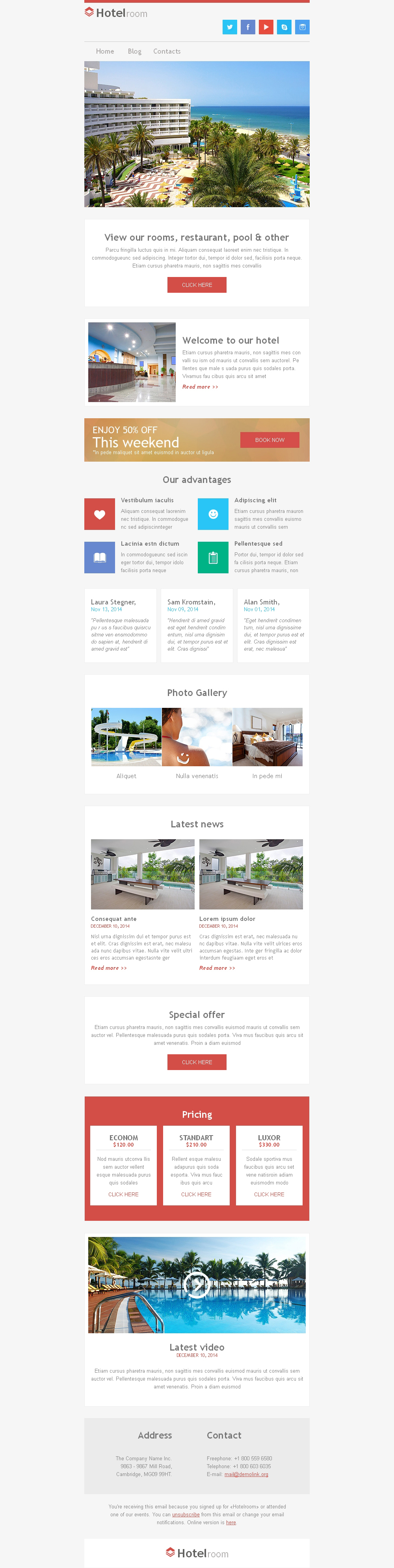 Hotels Responsive Newsletter Template