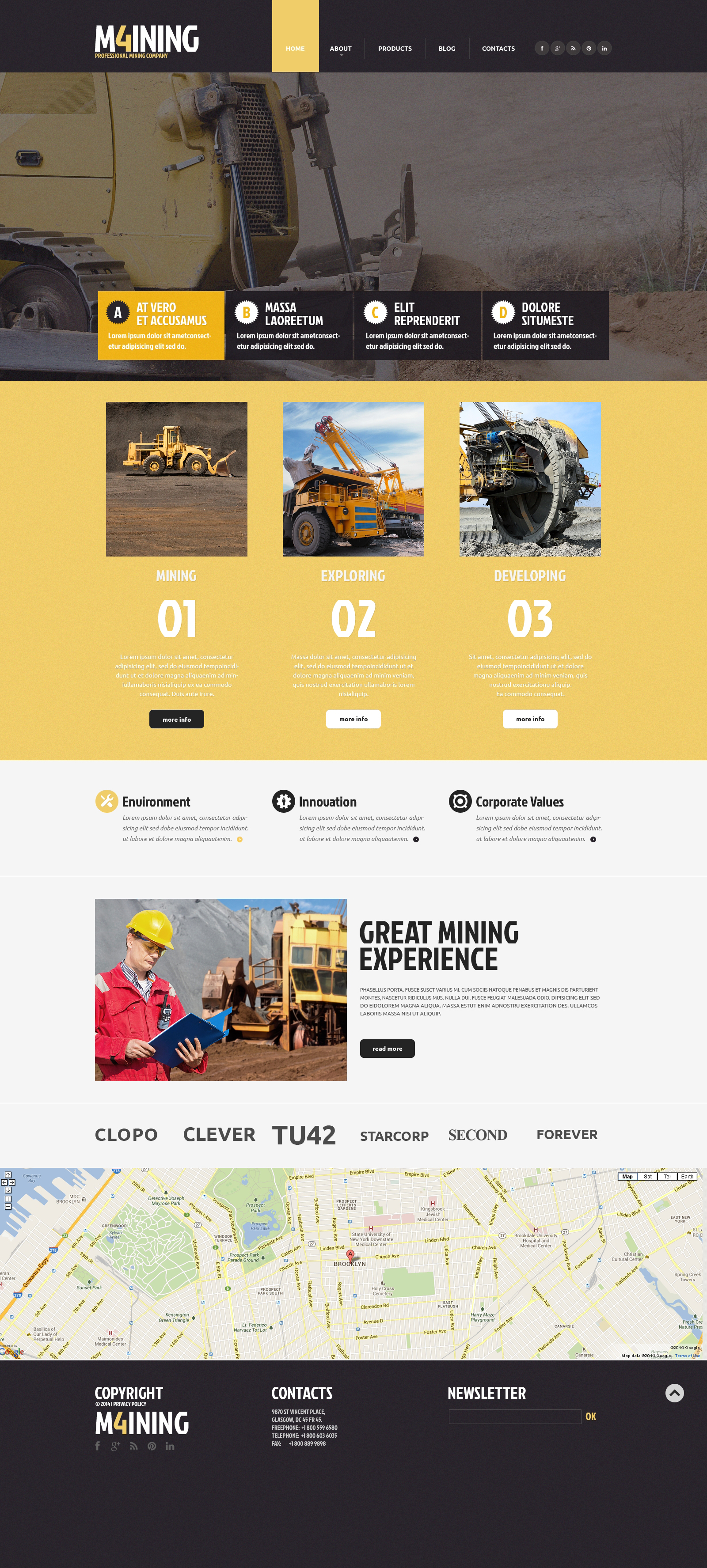 Mining Company Responsive Website Template