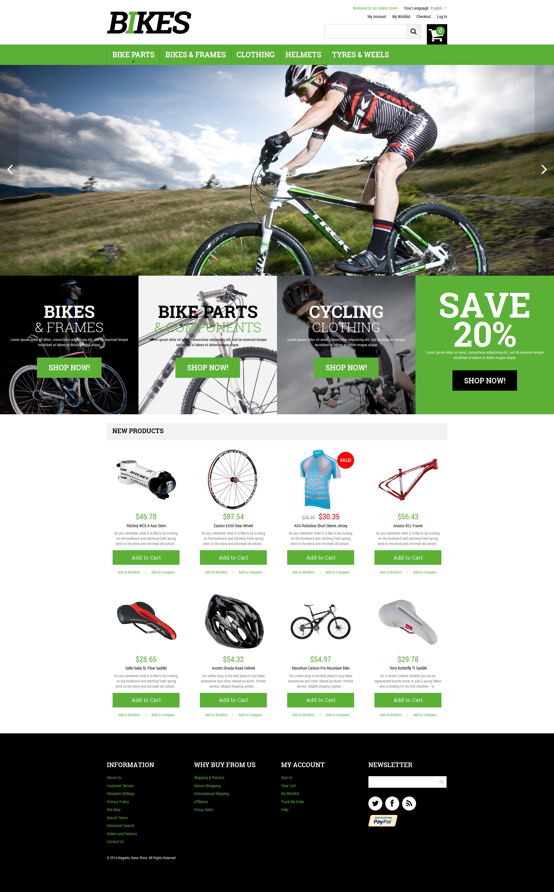 Bikes Magento Theme