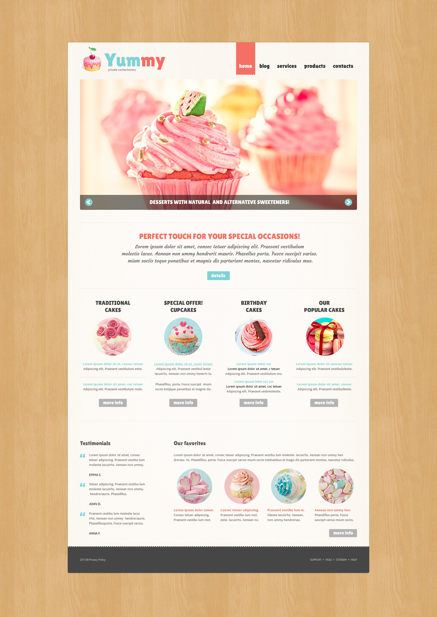 Private Confectionery Joomla Template