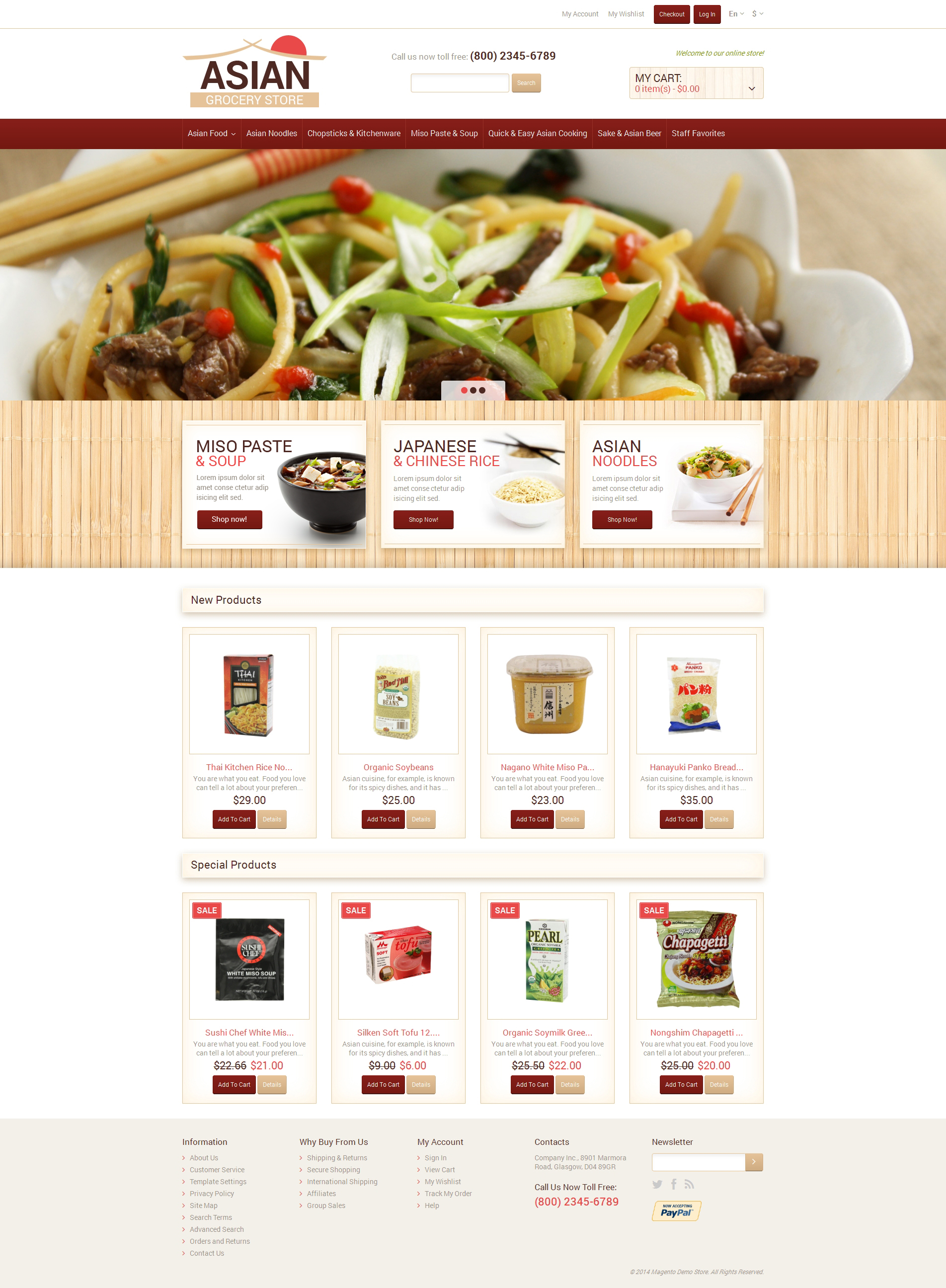 Eastern Food Shop Magento Theme