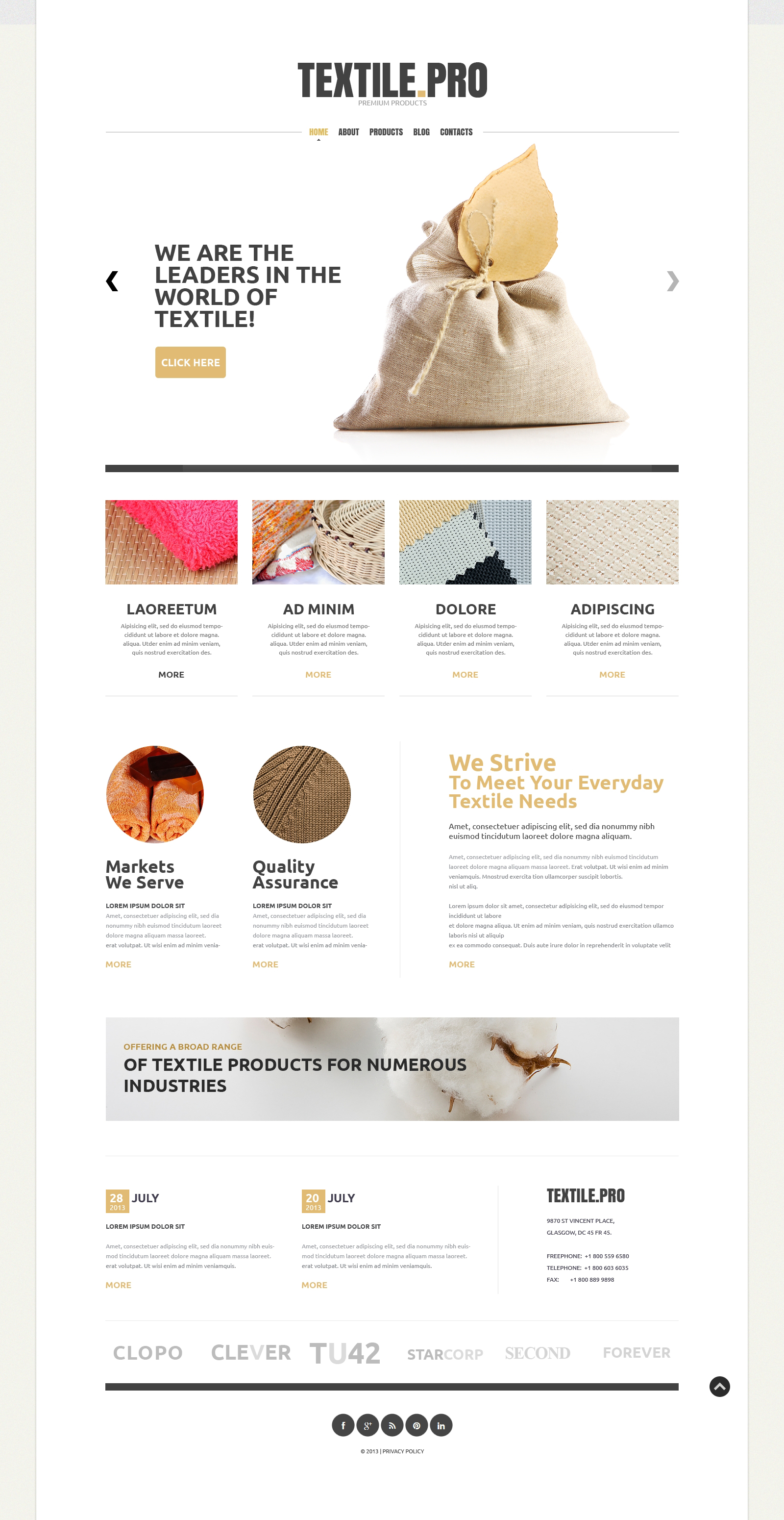 Textile Industry Joomla Template