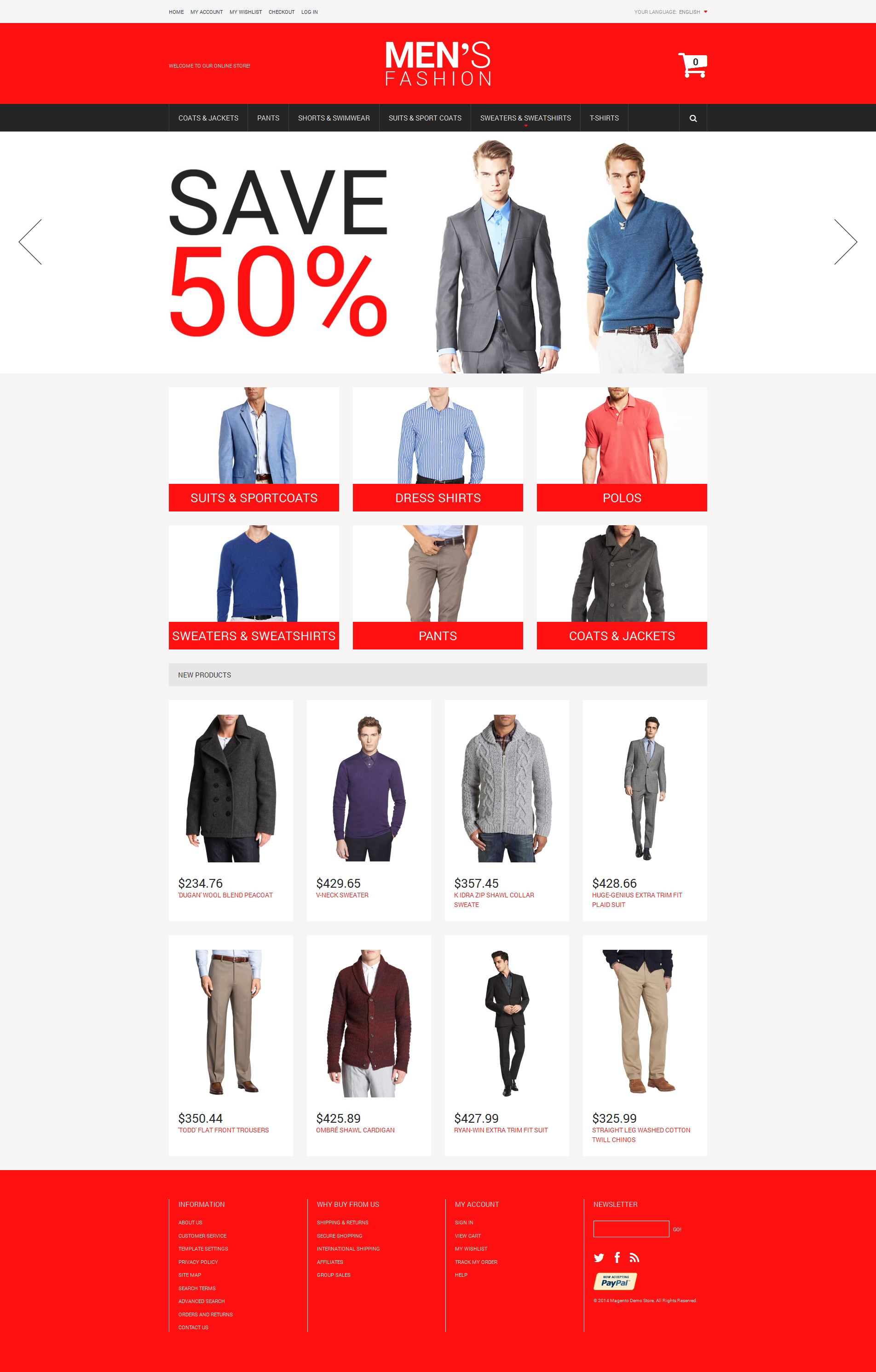 Men's Corporate Fashion Magento Theme