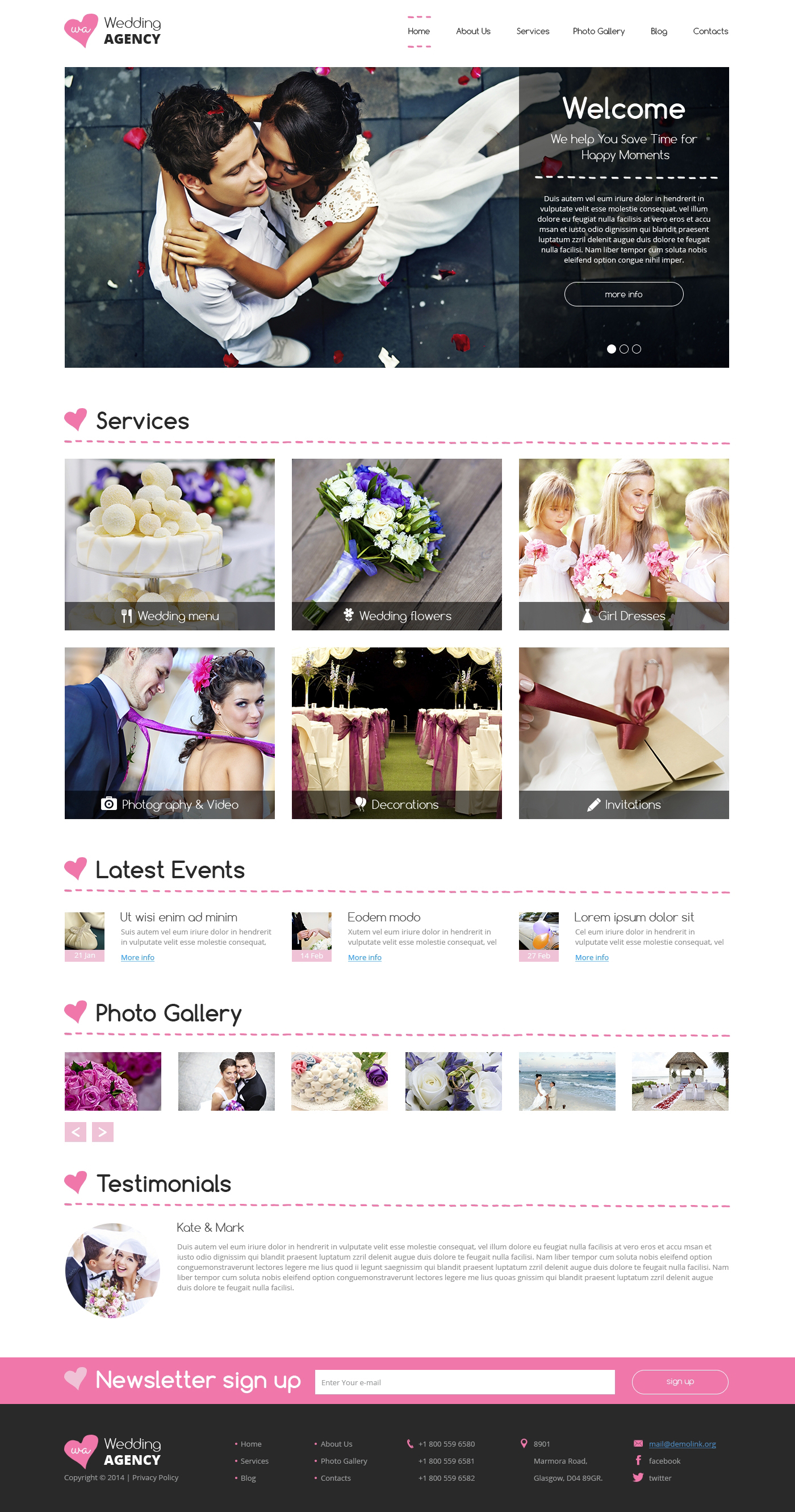 Wedding Planner Drupal Template