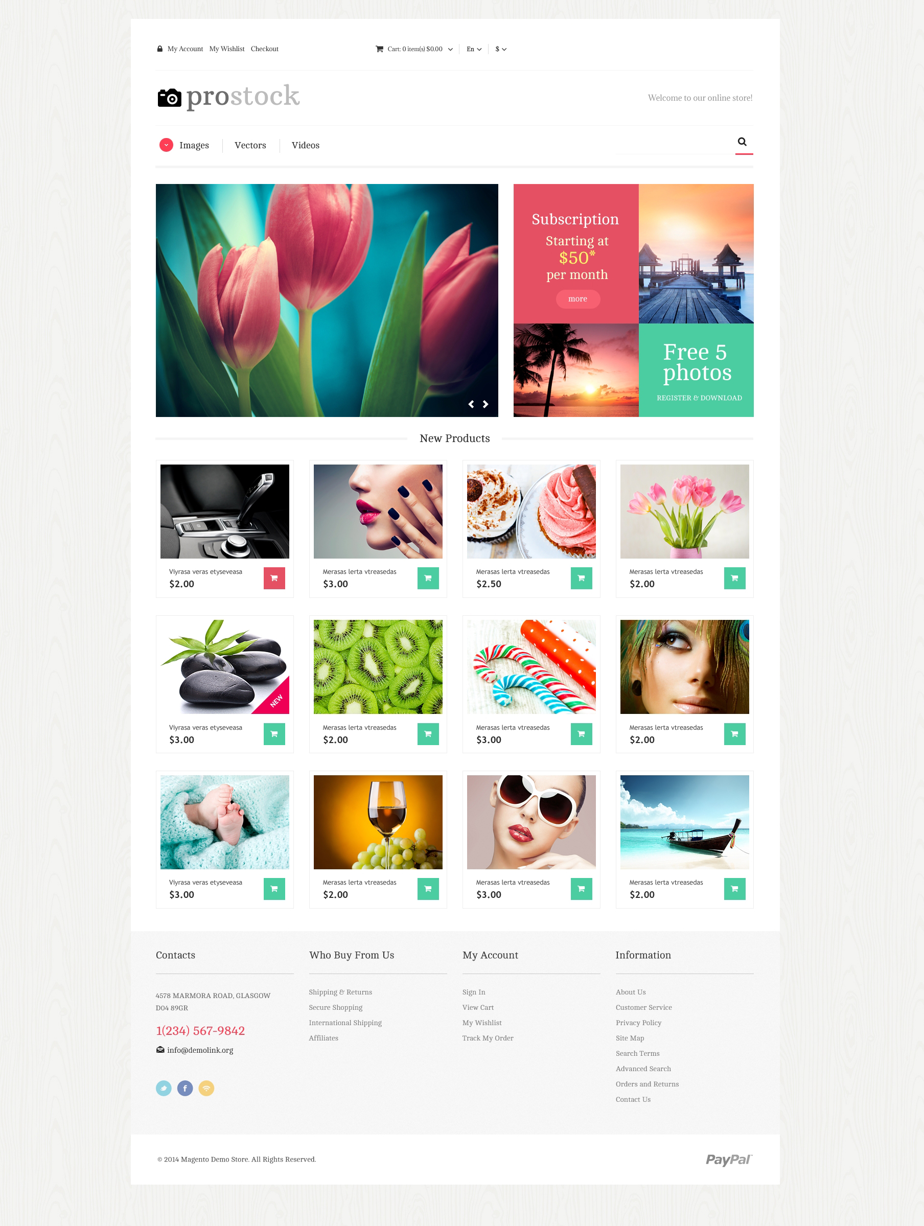 Online Portfolio Magento Theme